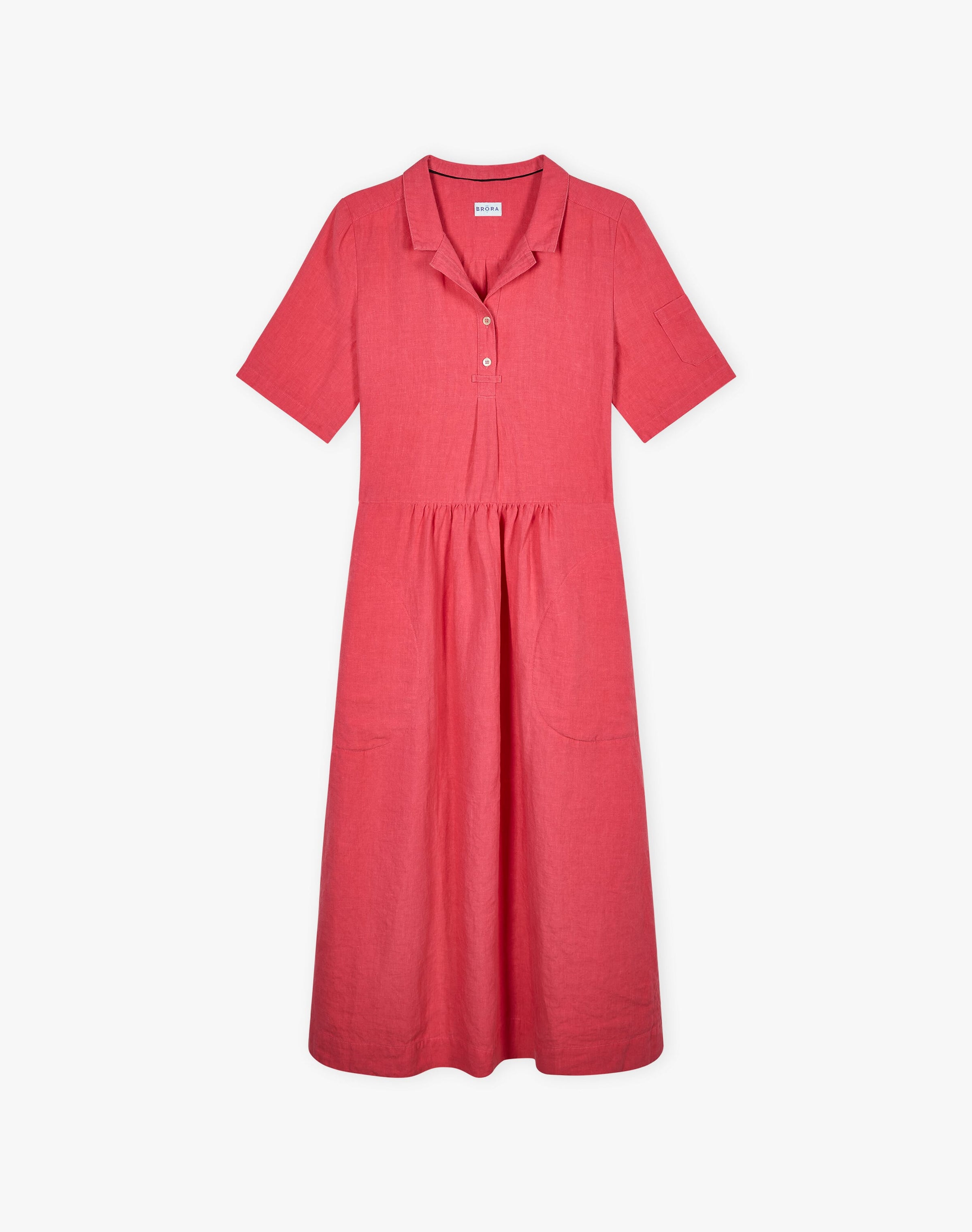 Linen Utility Shirt Dress