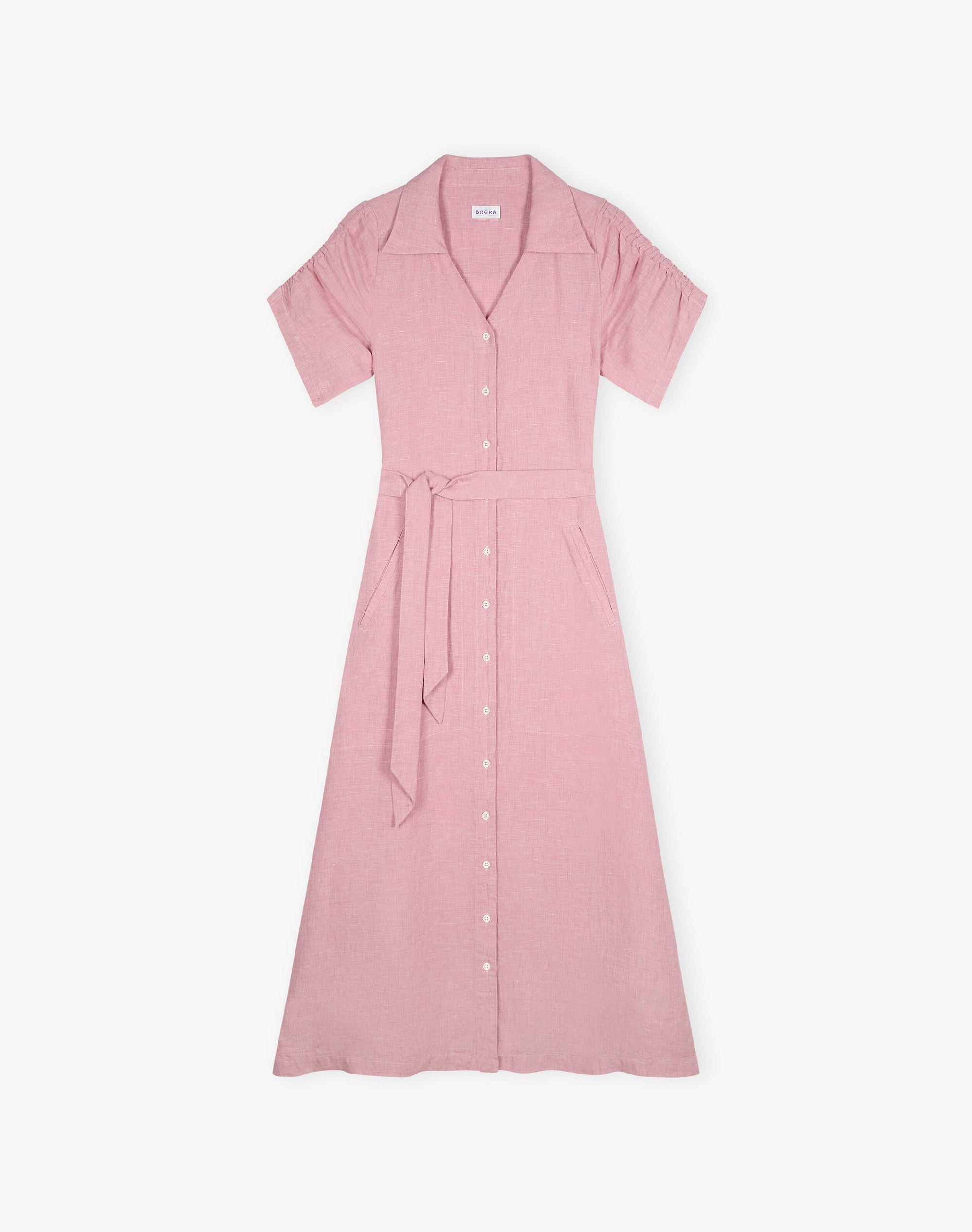 Cross Dye Linen Dress
