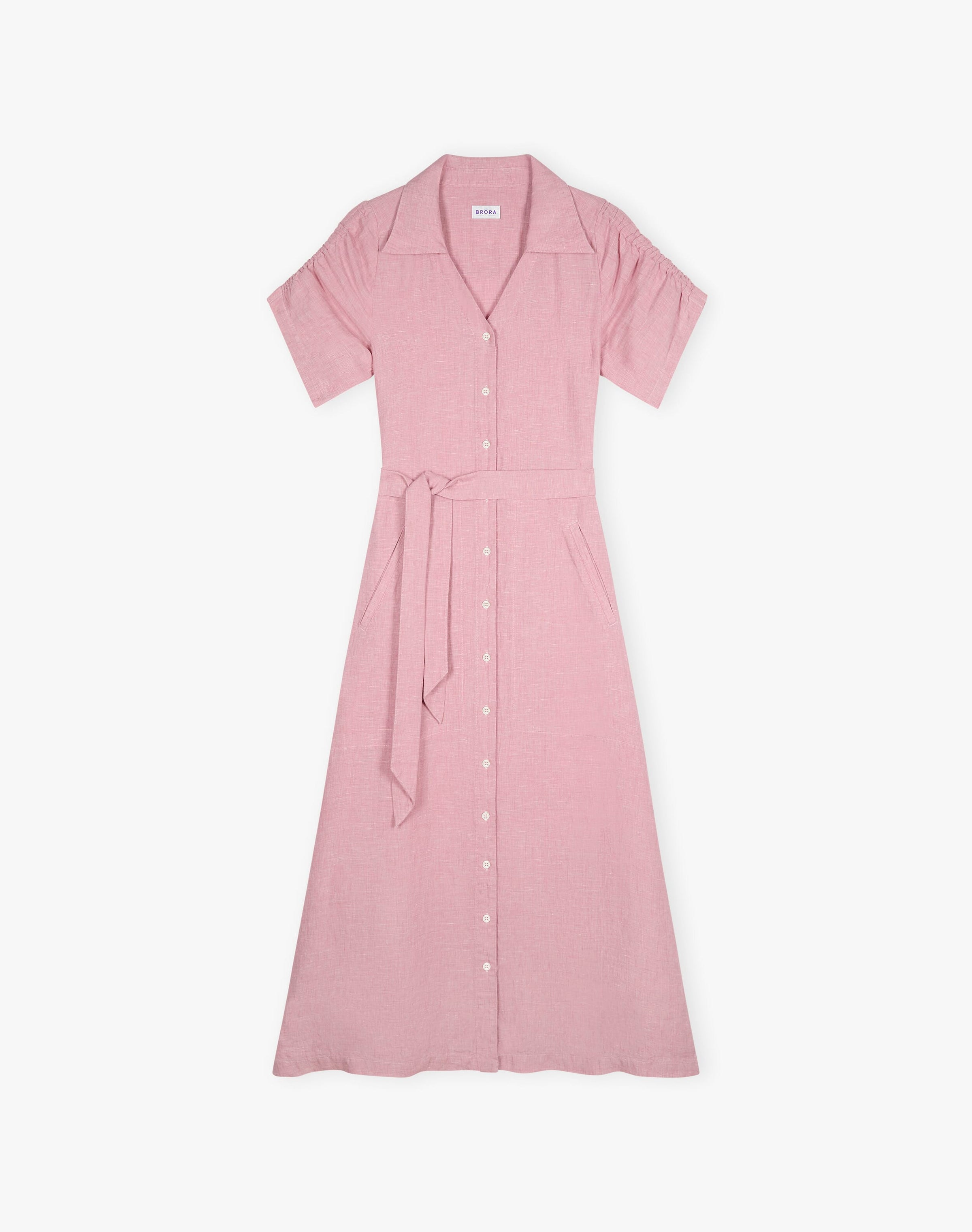 Cross Dye Linen Dress