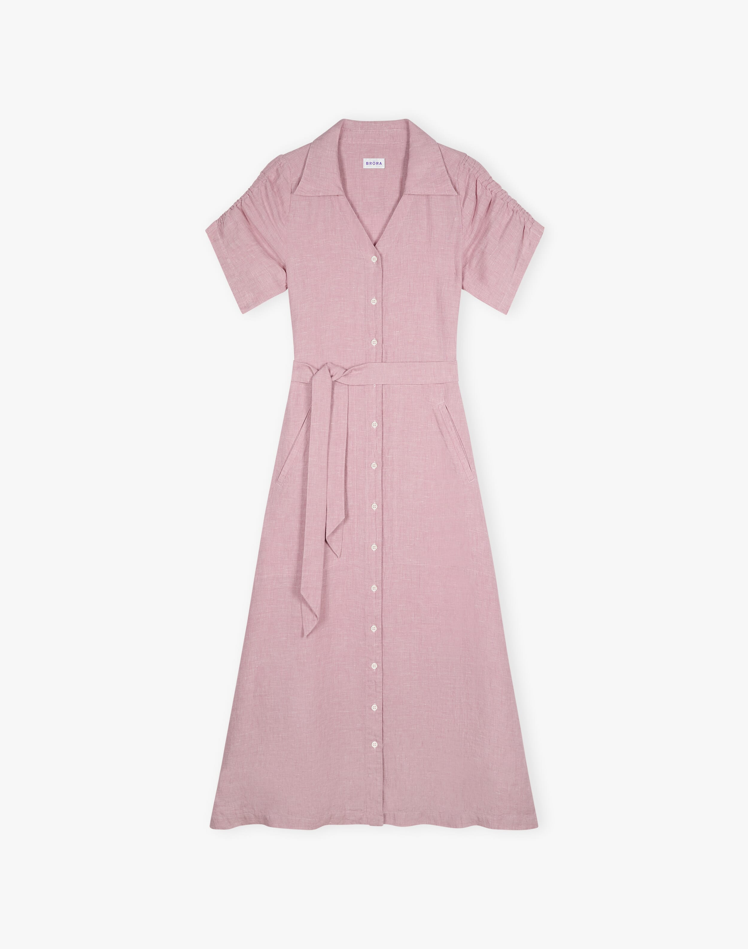 Cross Dye Linen Dress