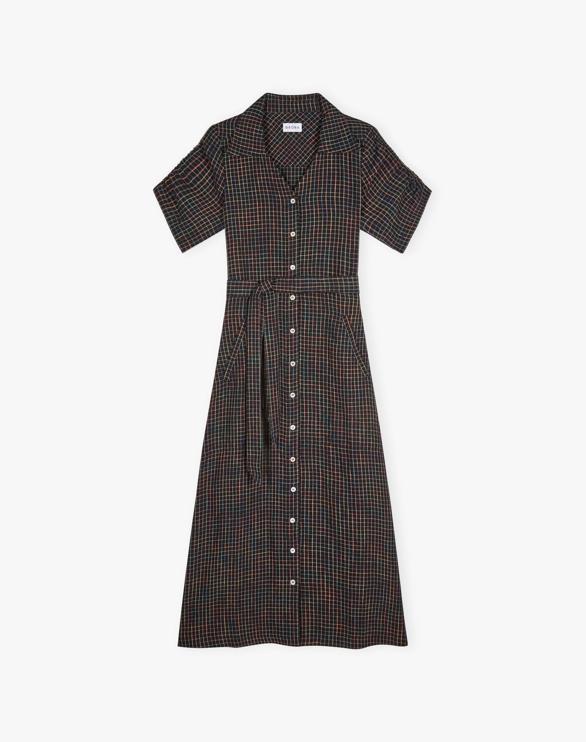 Linen Check Dress