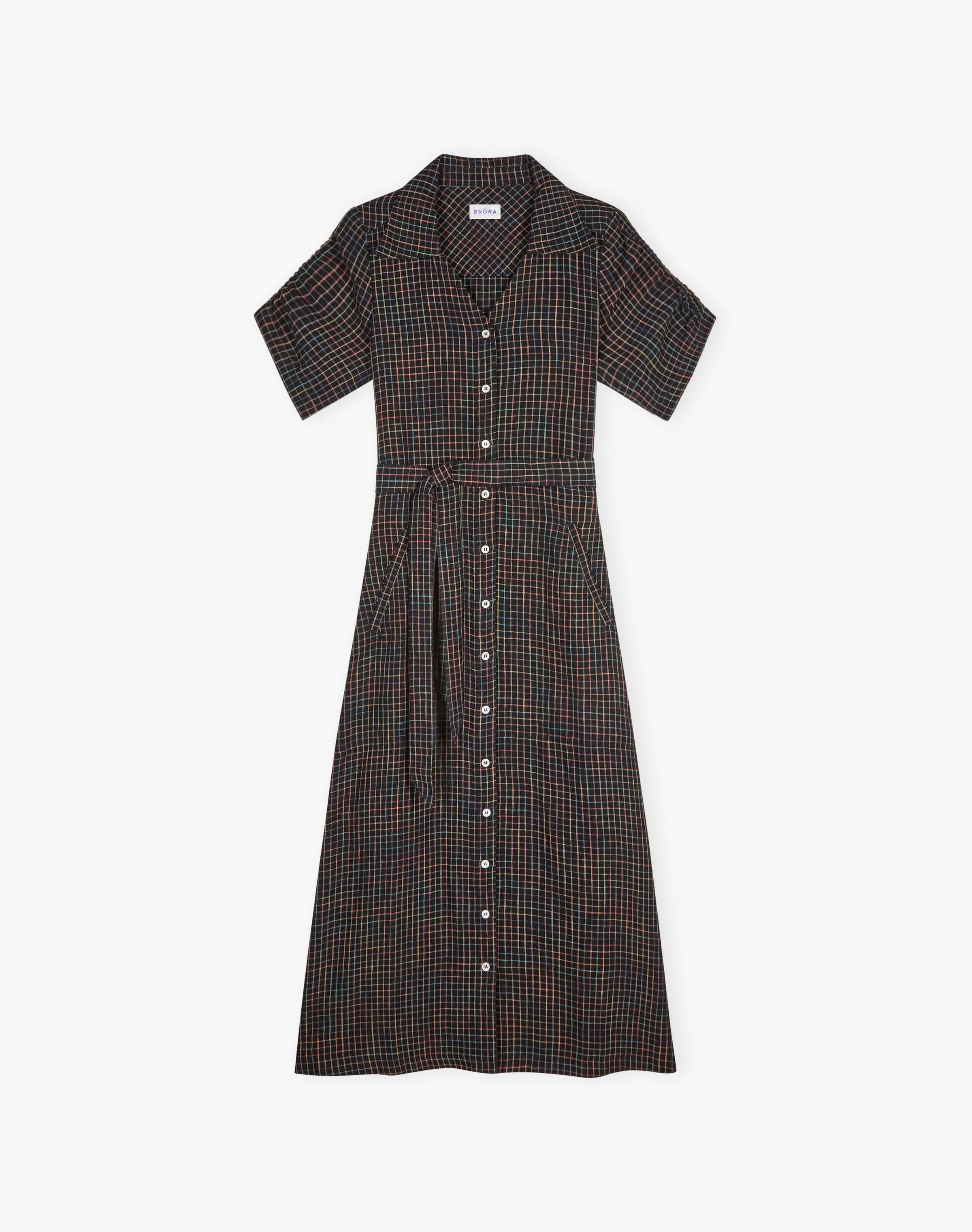 Linen Check Dress