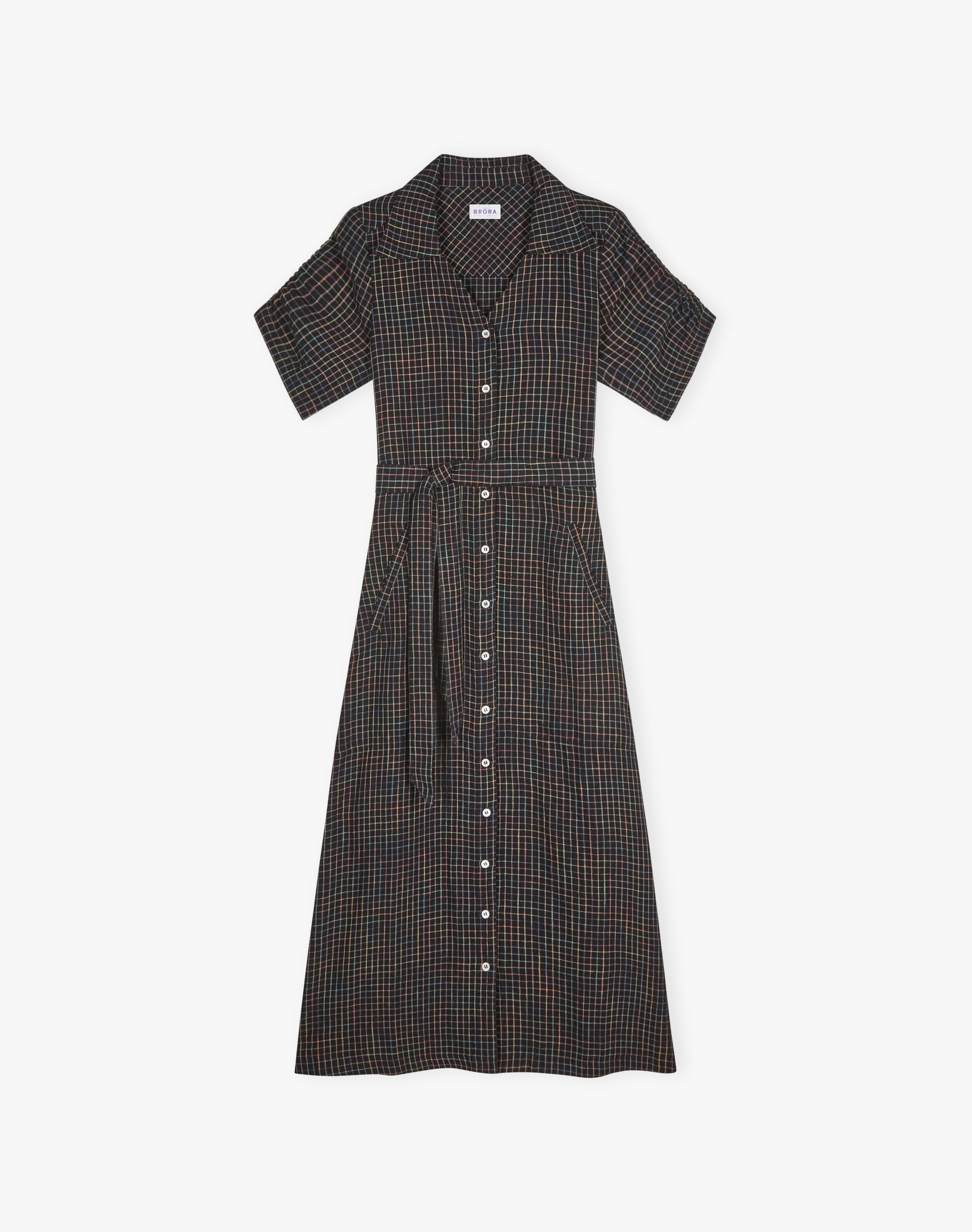 Linen Check Dress