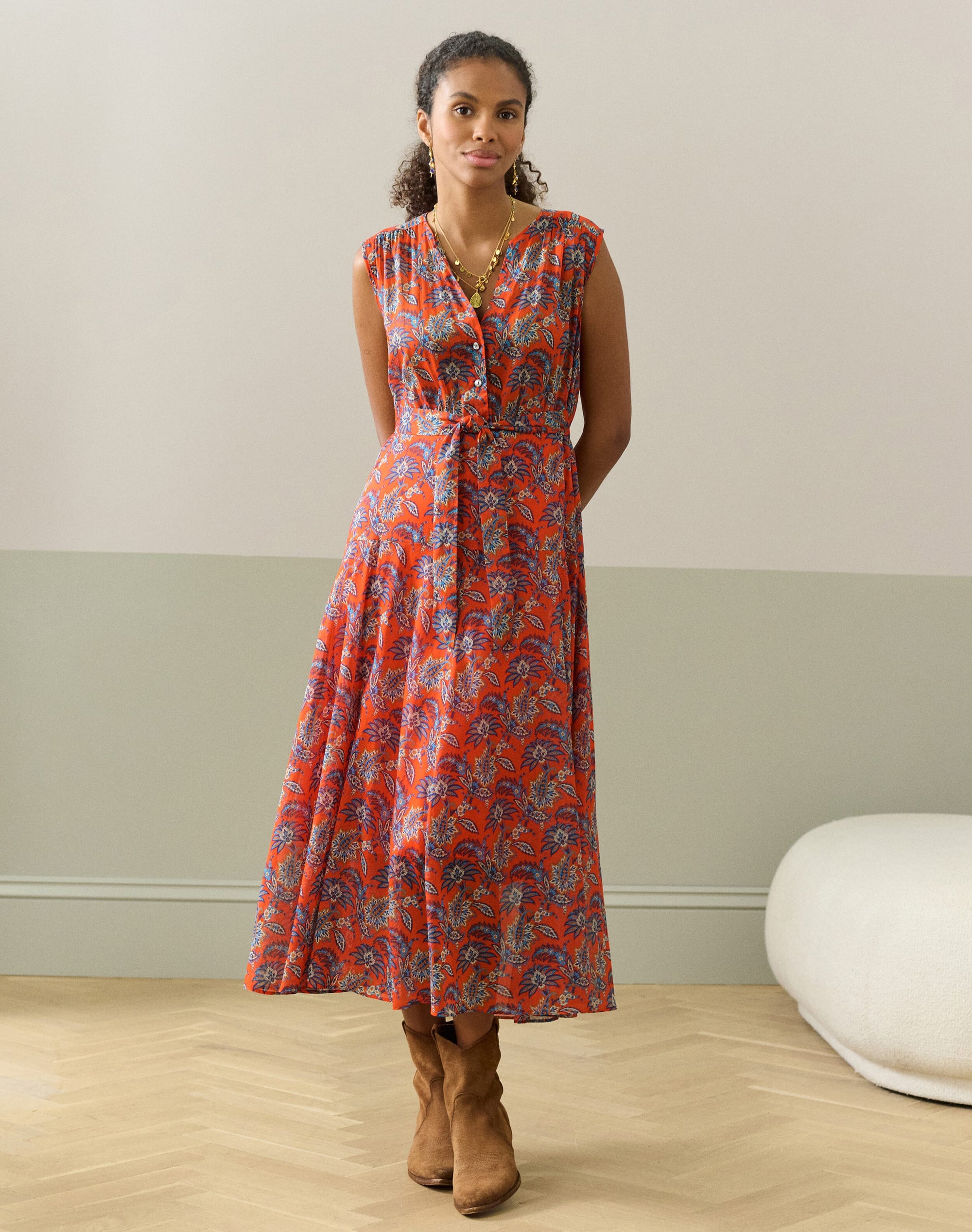 Liberty Print Cotton Chiffon Dress