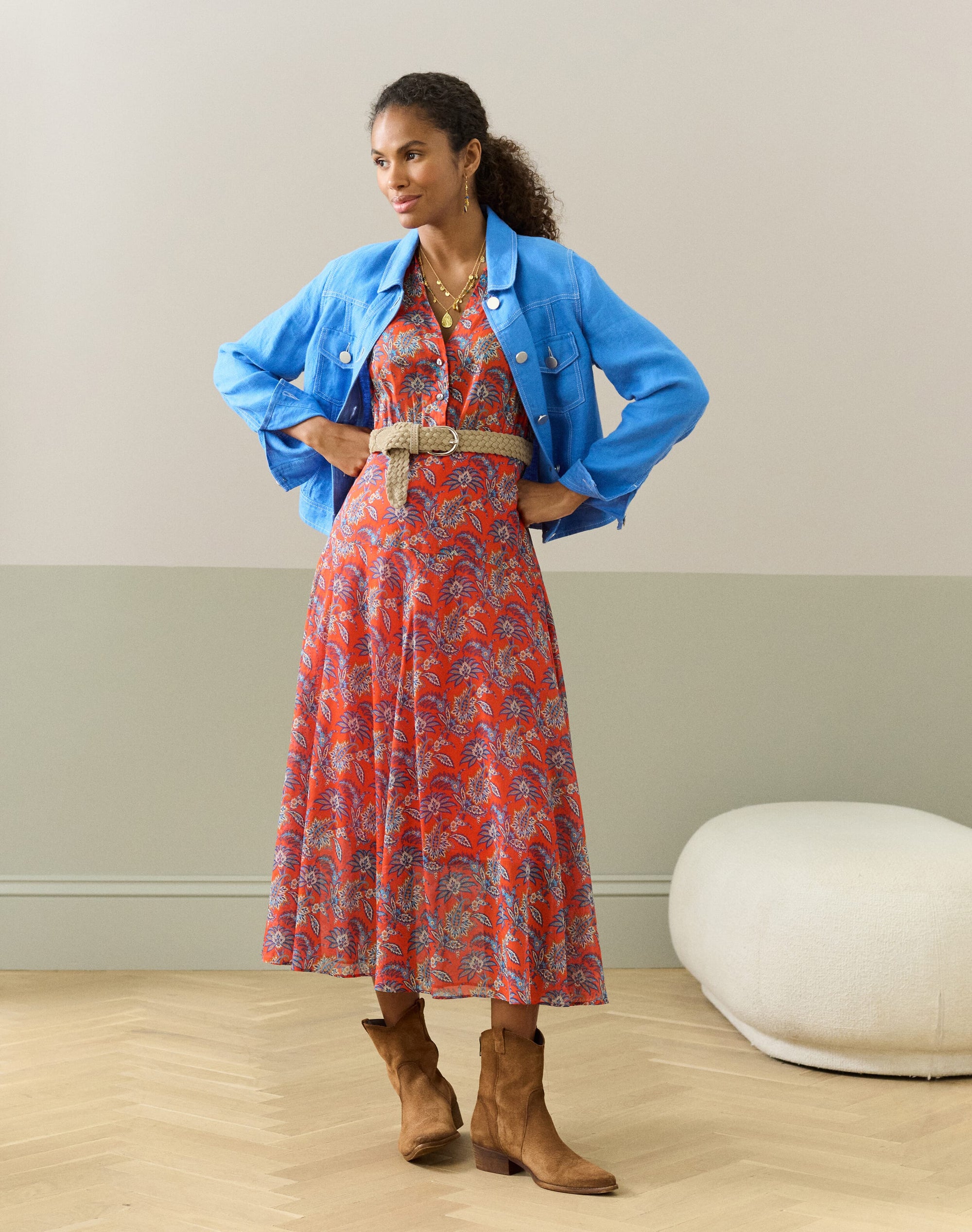 Liberty Print Cotton Chiffon Dress