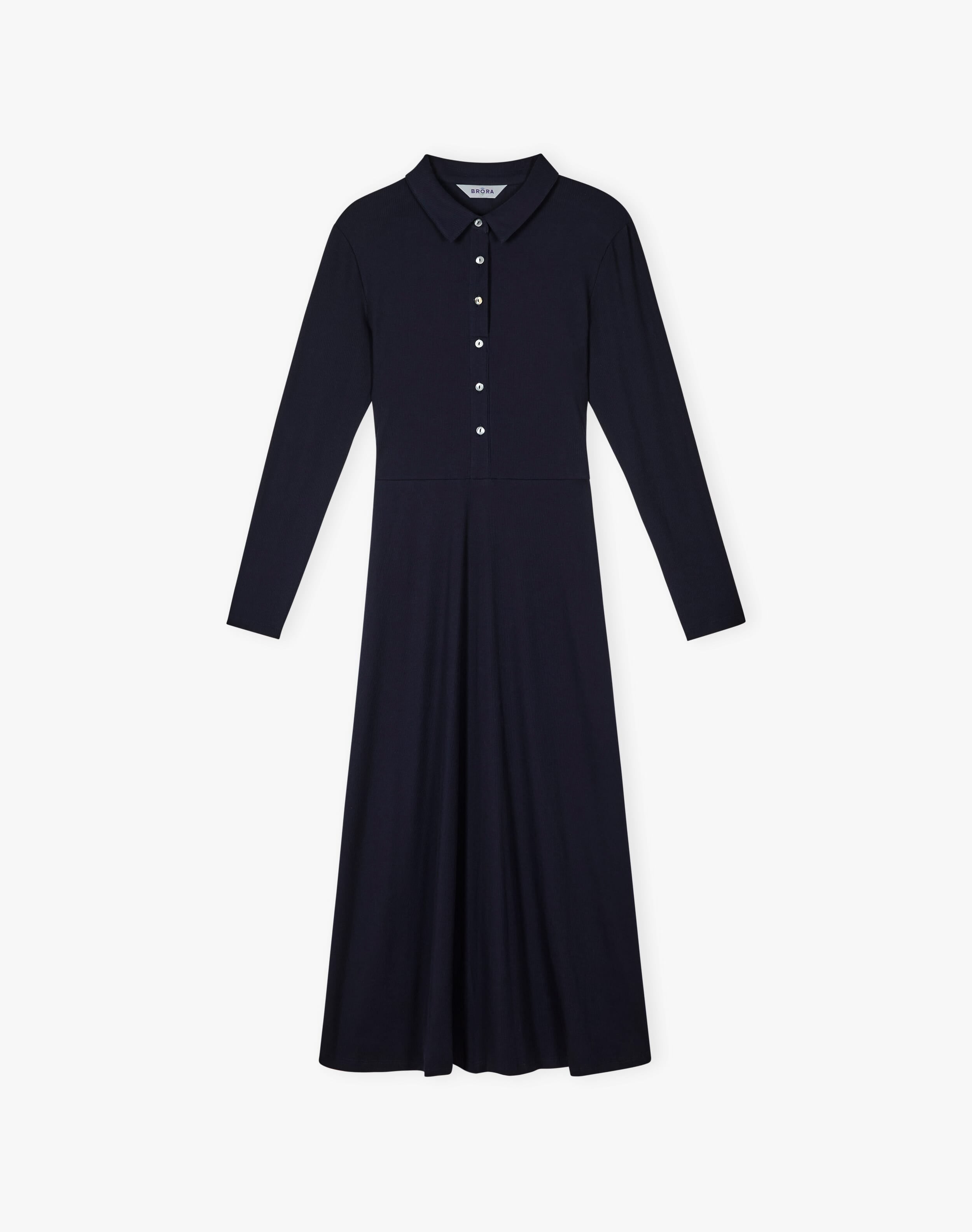 Organic Cotton Ribbed Jersey Shirt Dress