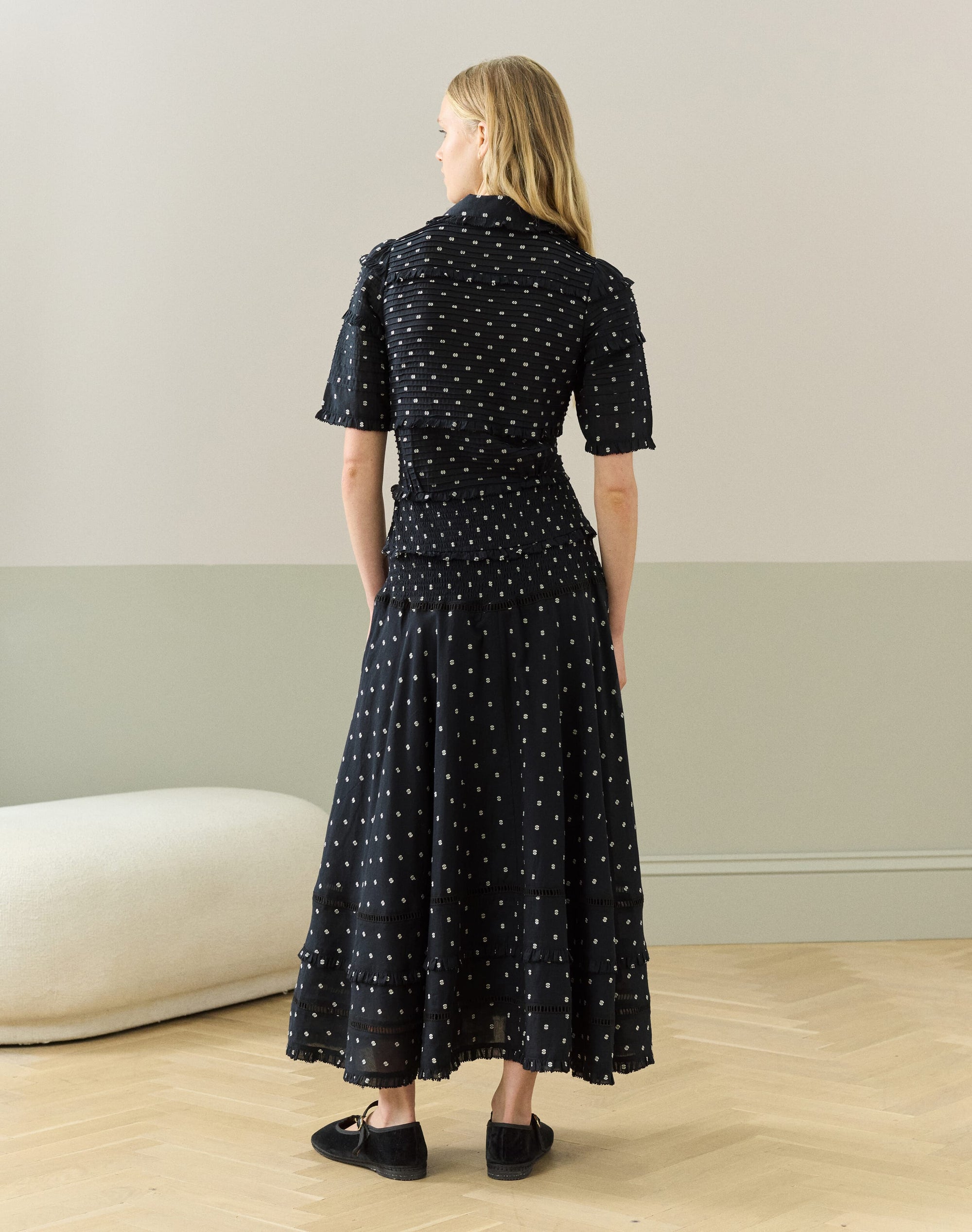 Cotton Dobby Shirt Dress