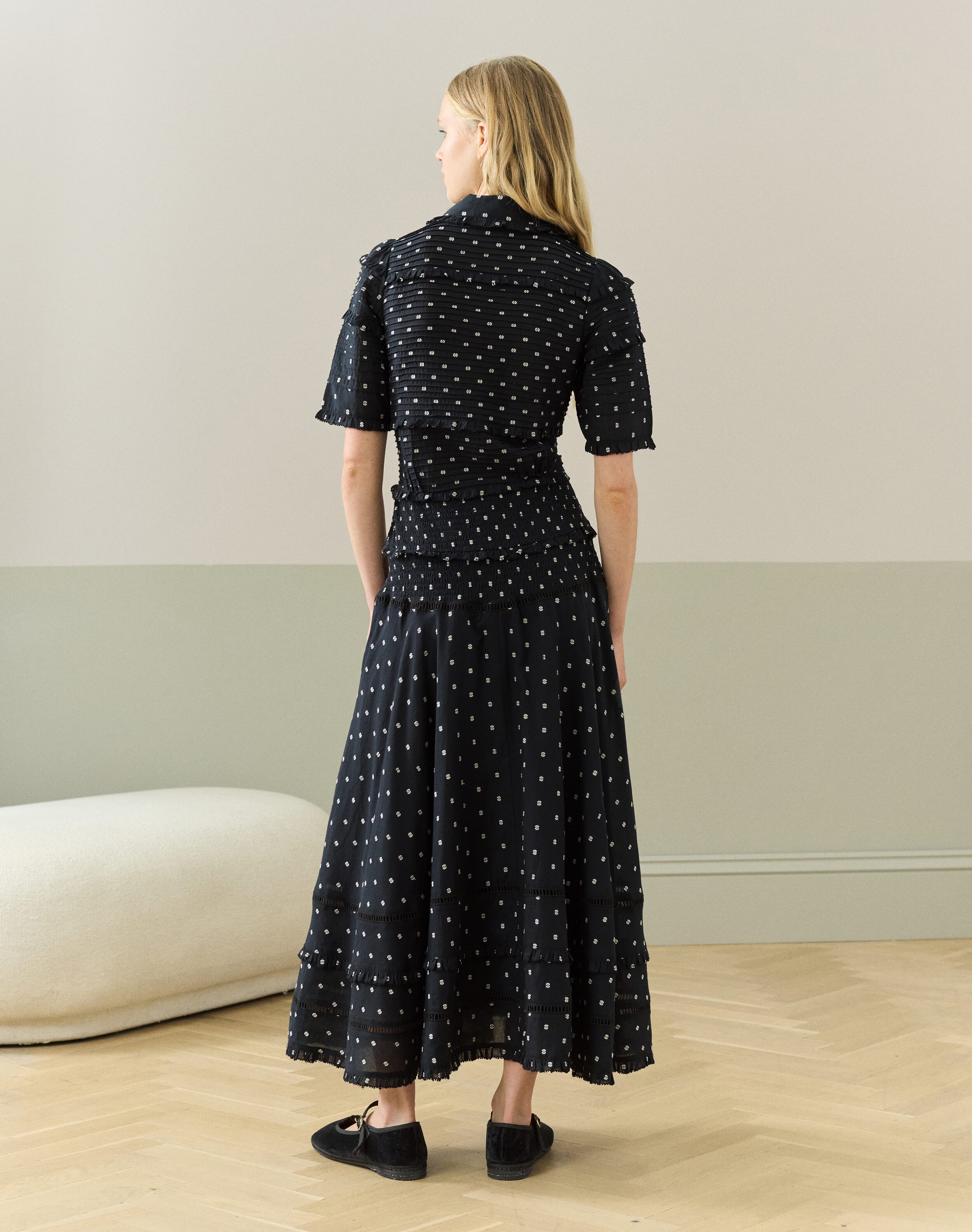 Cotton Dobby Shirt Dress