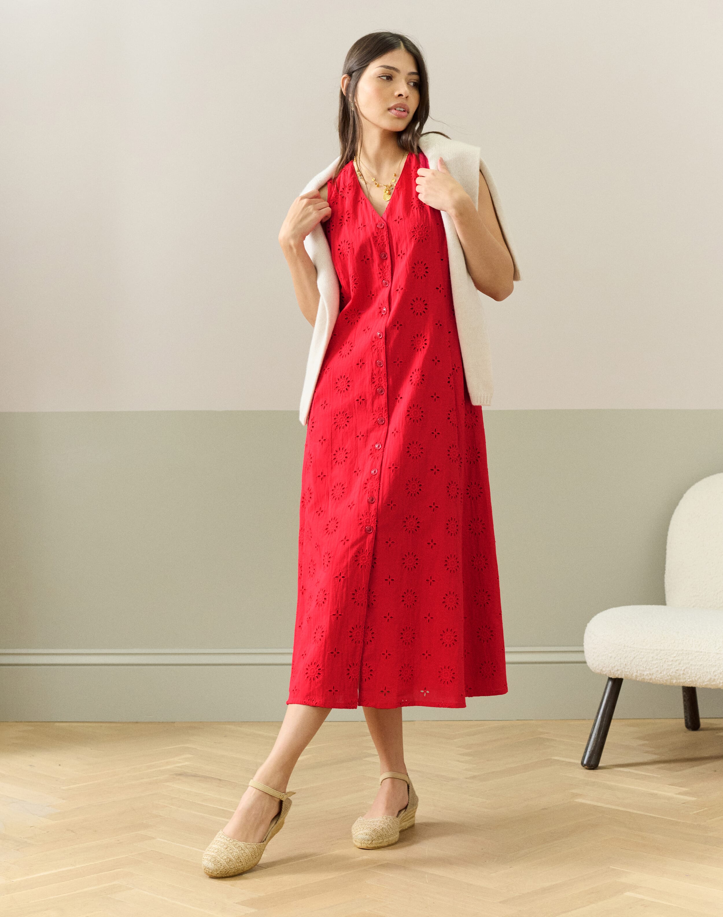 Cotton Broderie Anglaise Pinafore