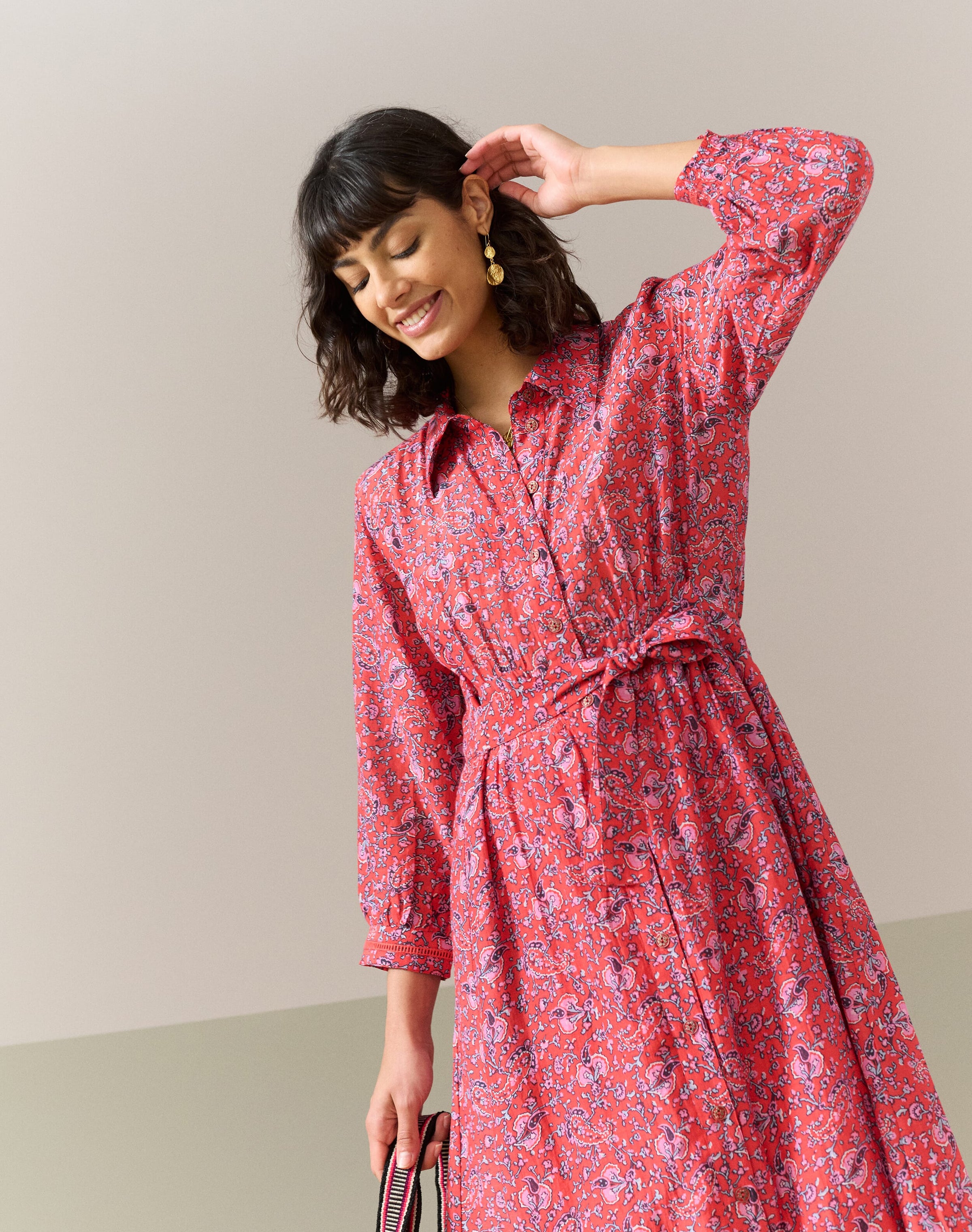 Silk Cotton Shirt Dress