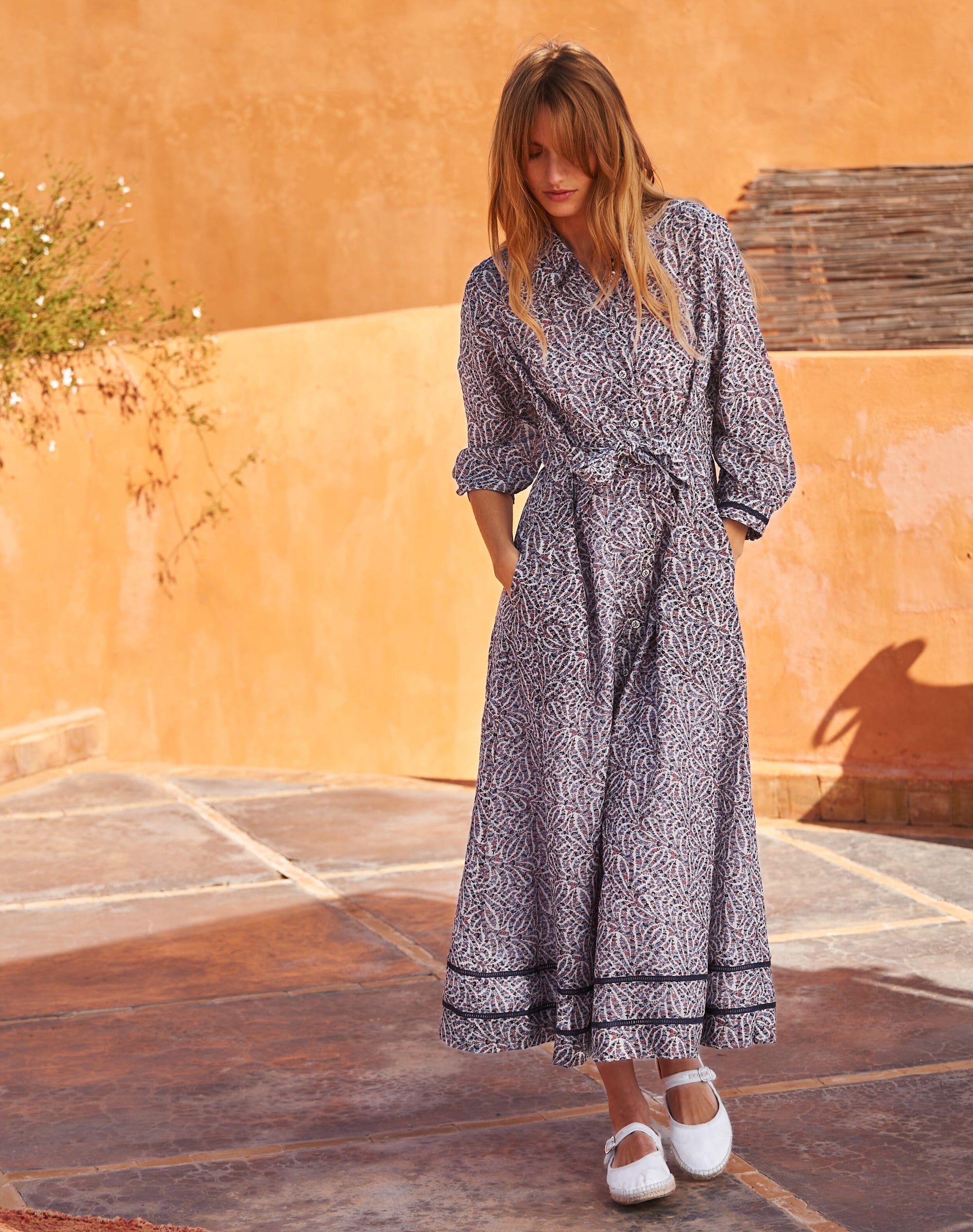 Silk Cotton Shirt Dress