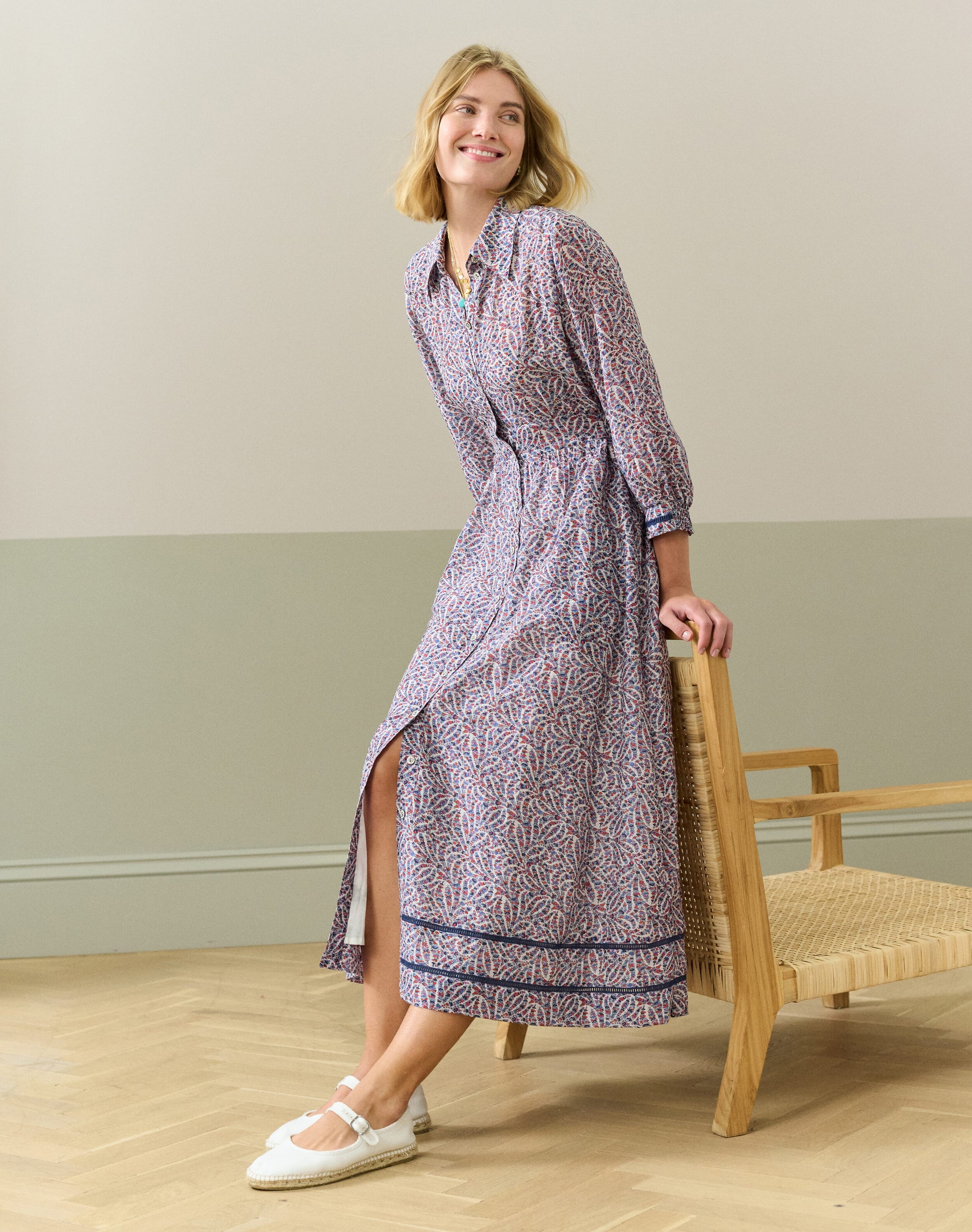 Silk Cotton Shirt Dress