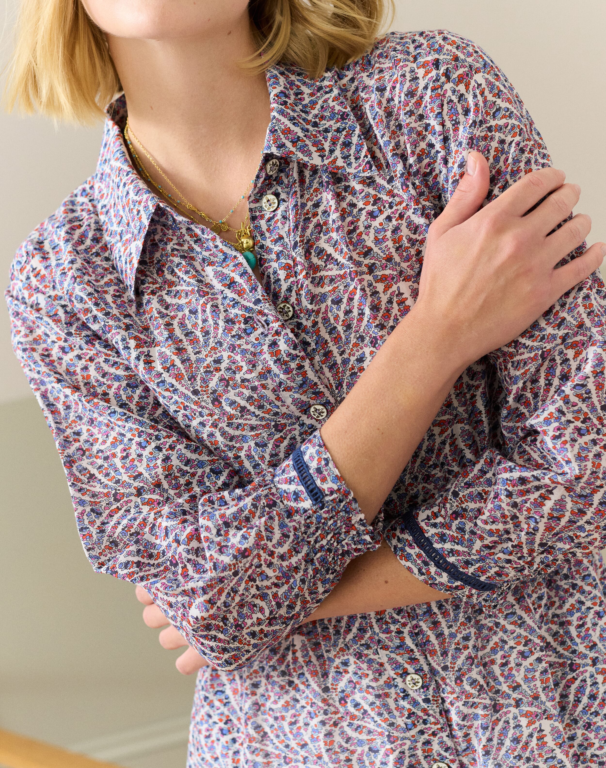 Silk Cotton Shirt Dress