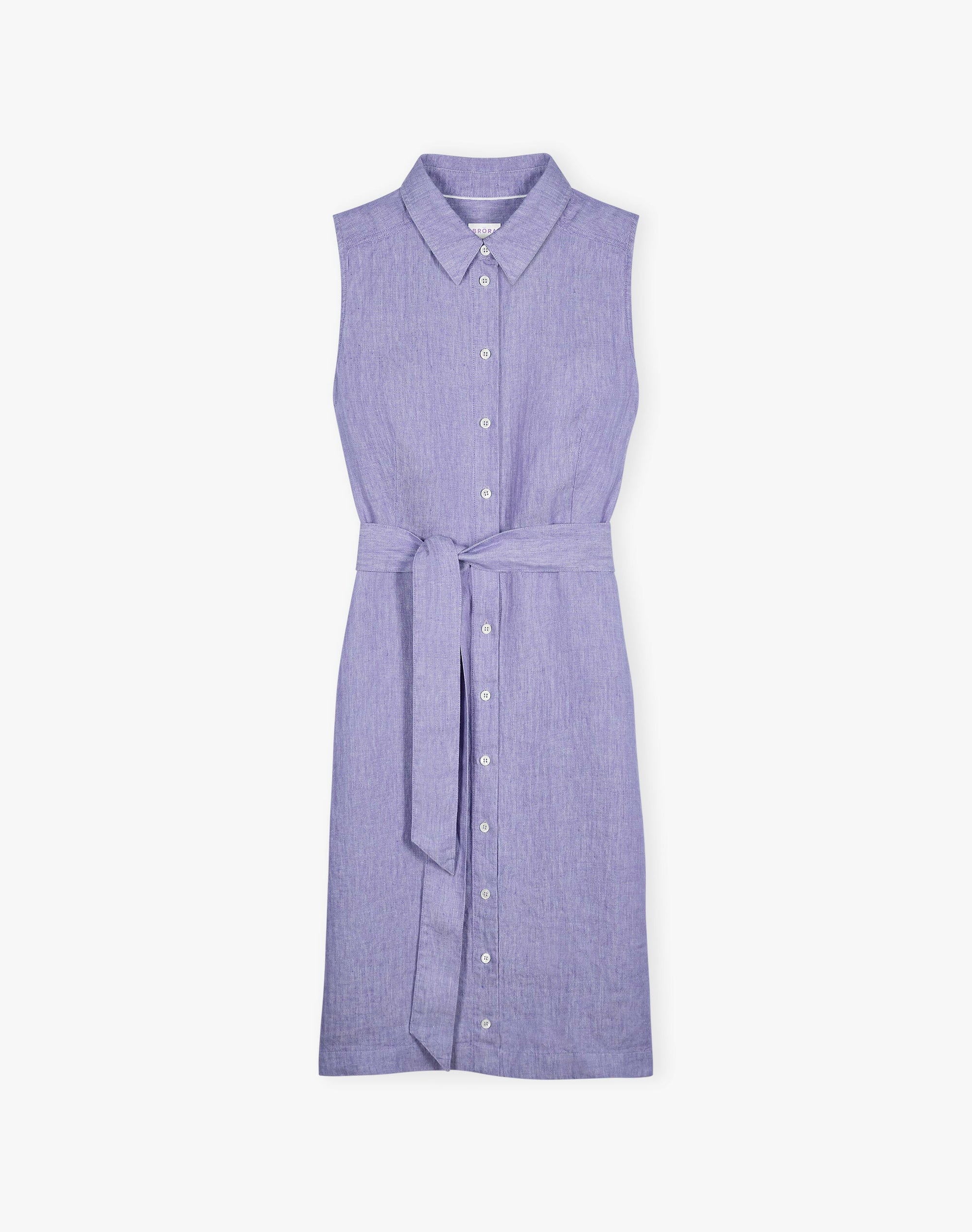 Herringbone Linen Shirt Dress
