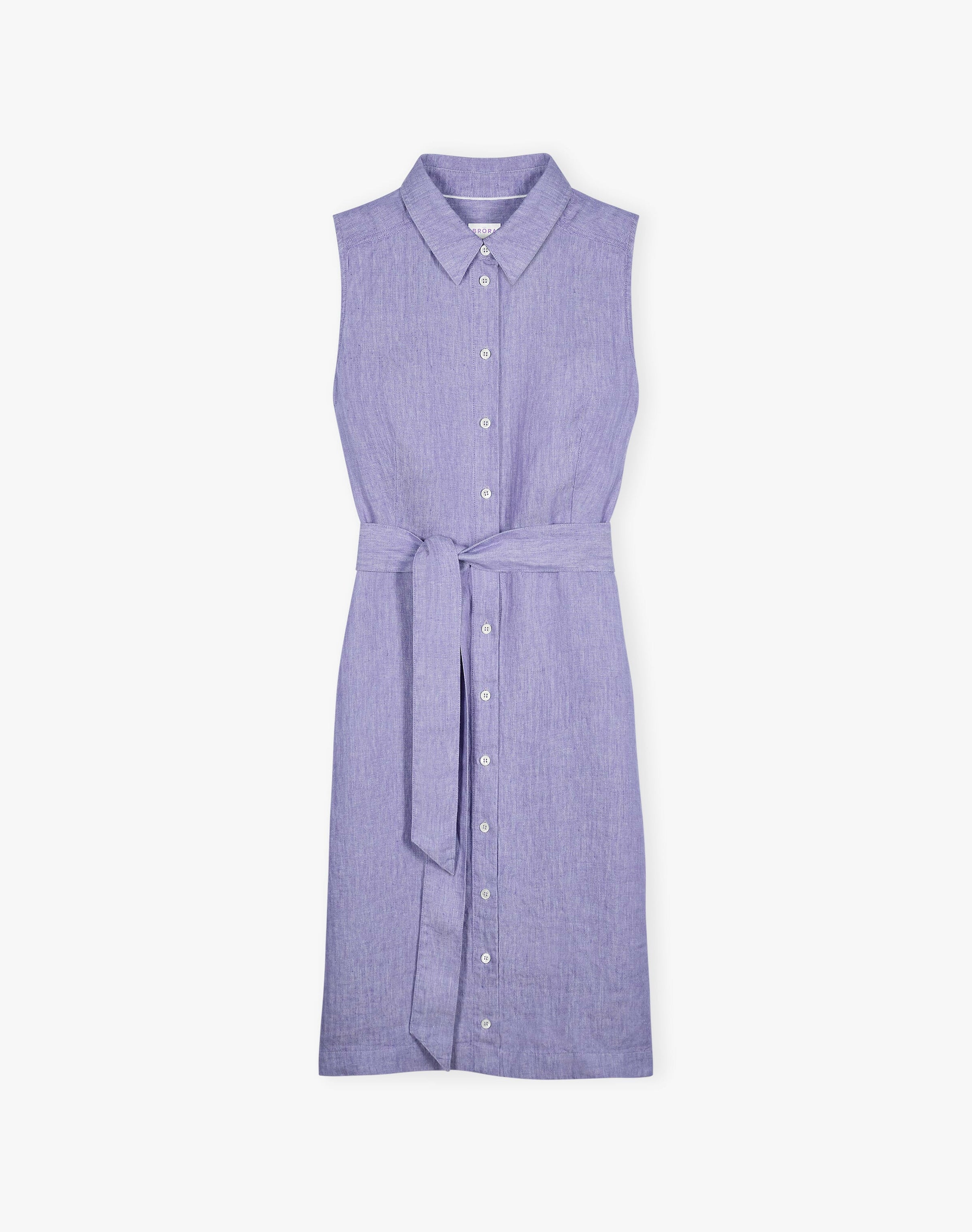 Herringbone Linen Shirt Dress