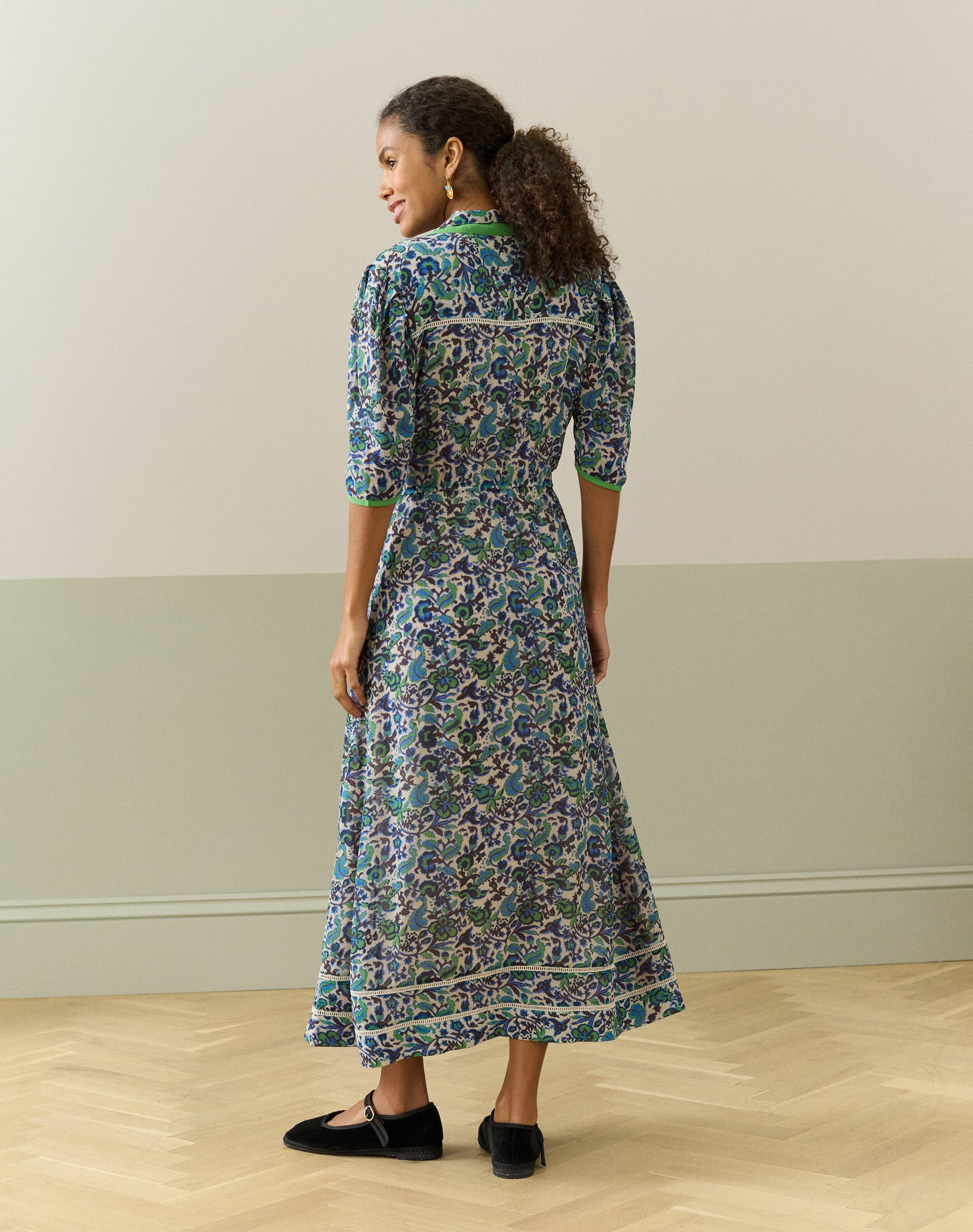 Silk Floral Vine Dress