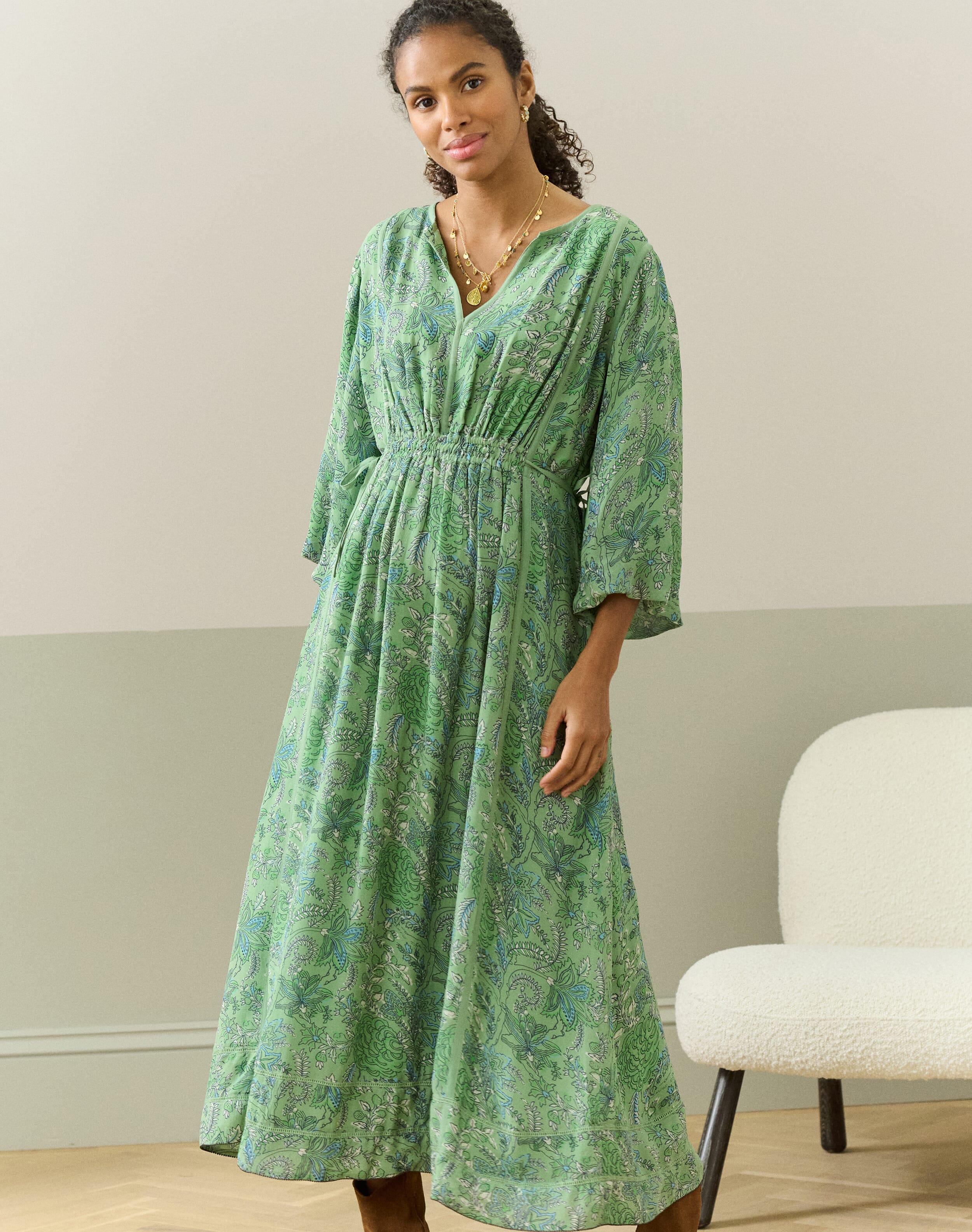 Silk Empire Line Dress