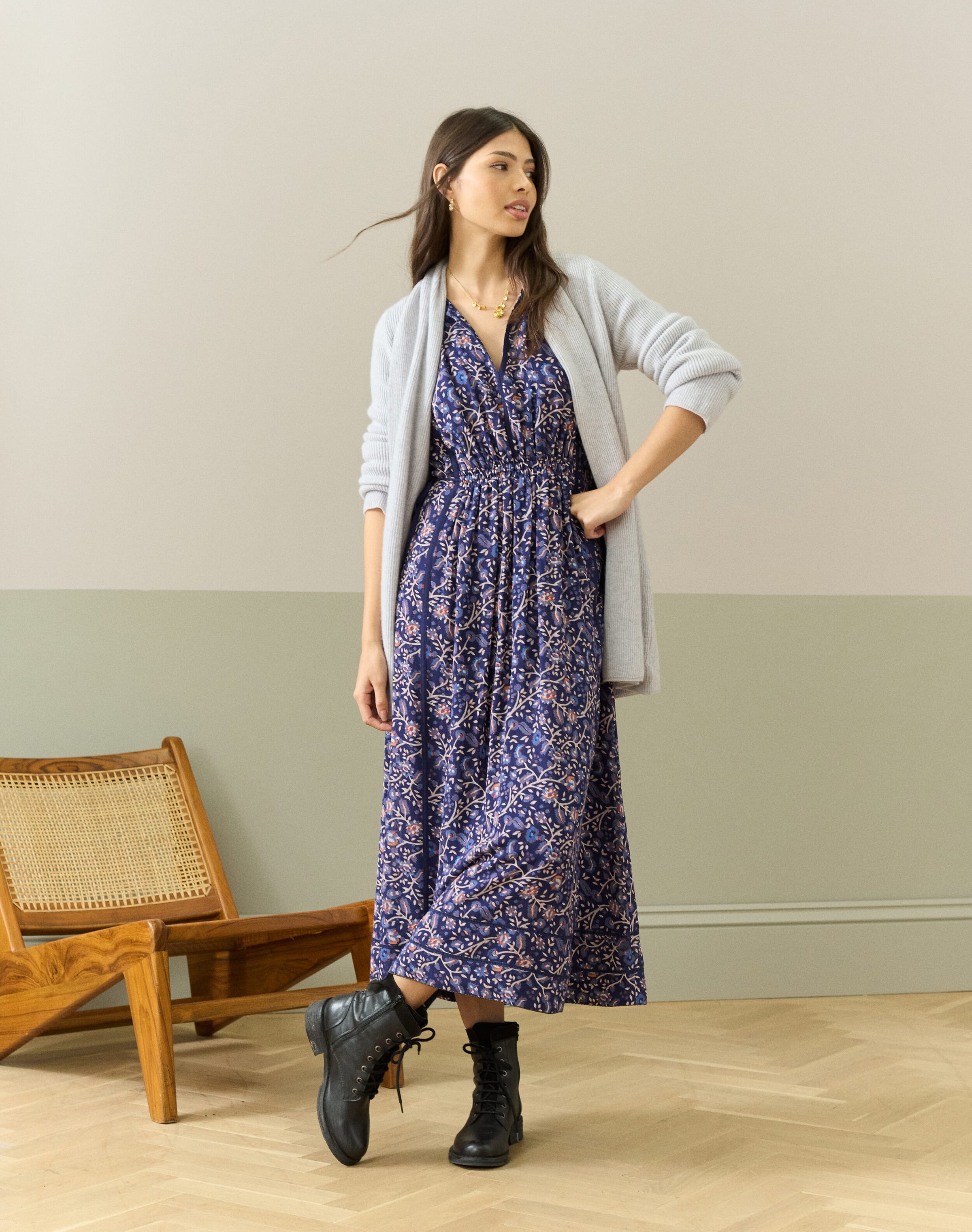Silk Empire Line Dress