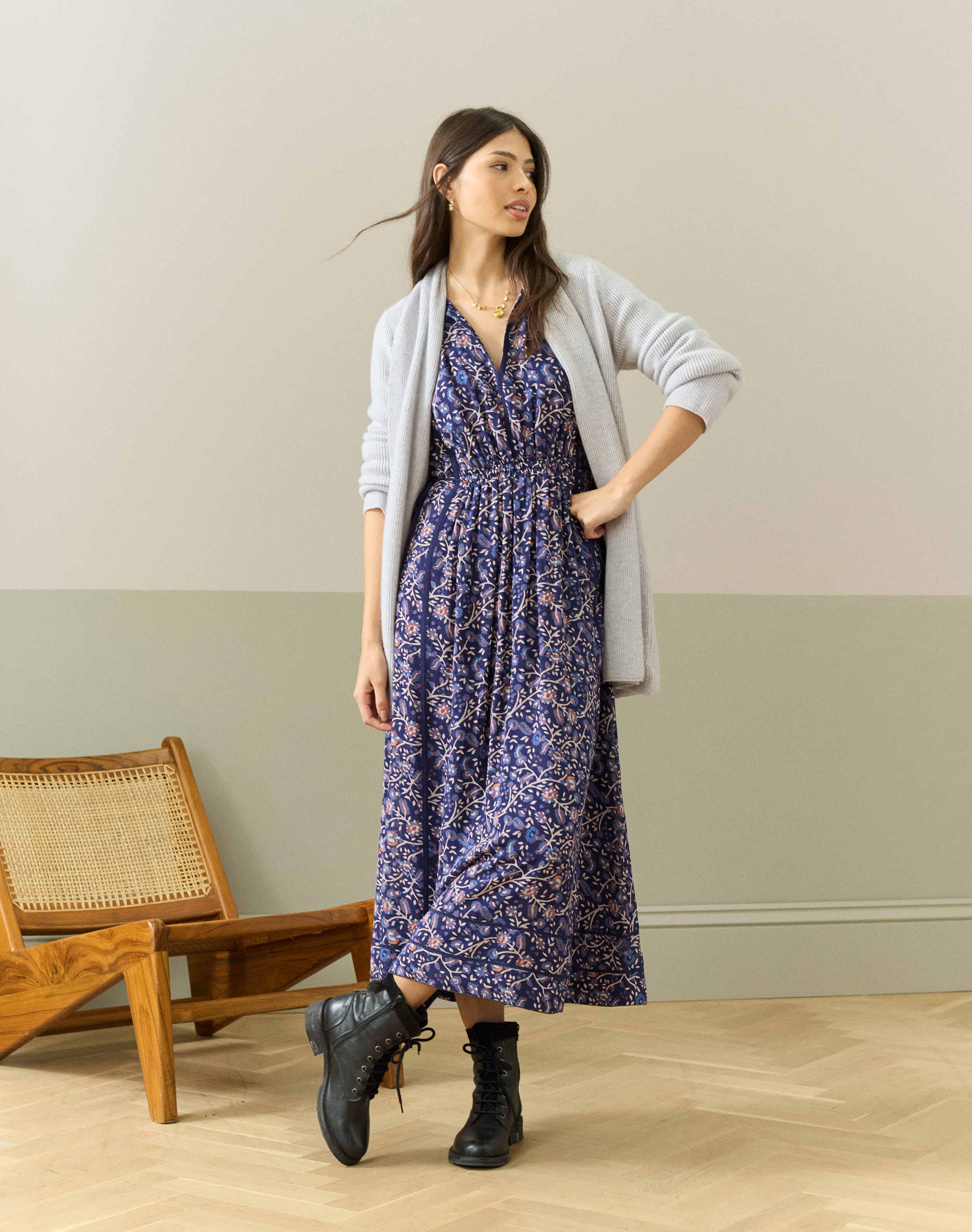 Silk Empire Line Dress