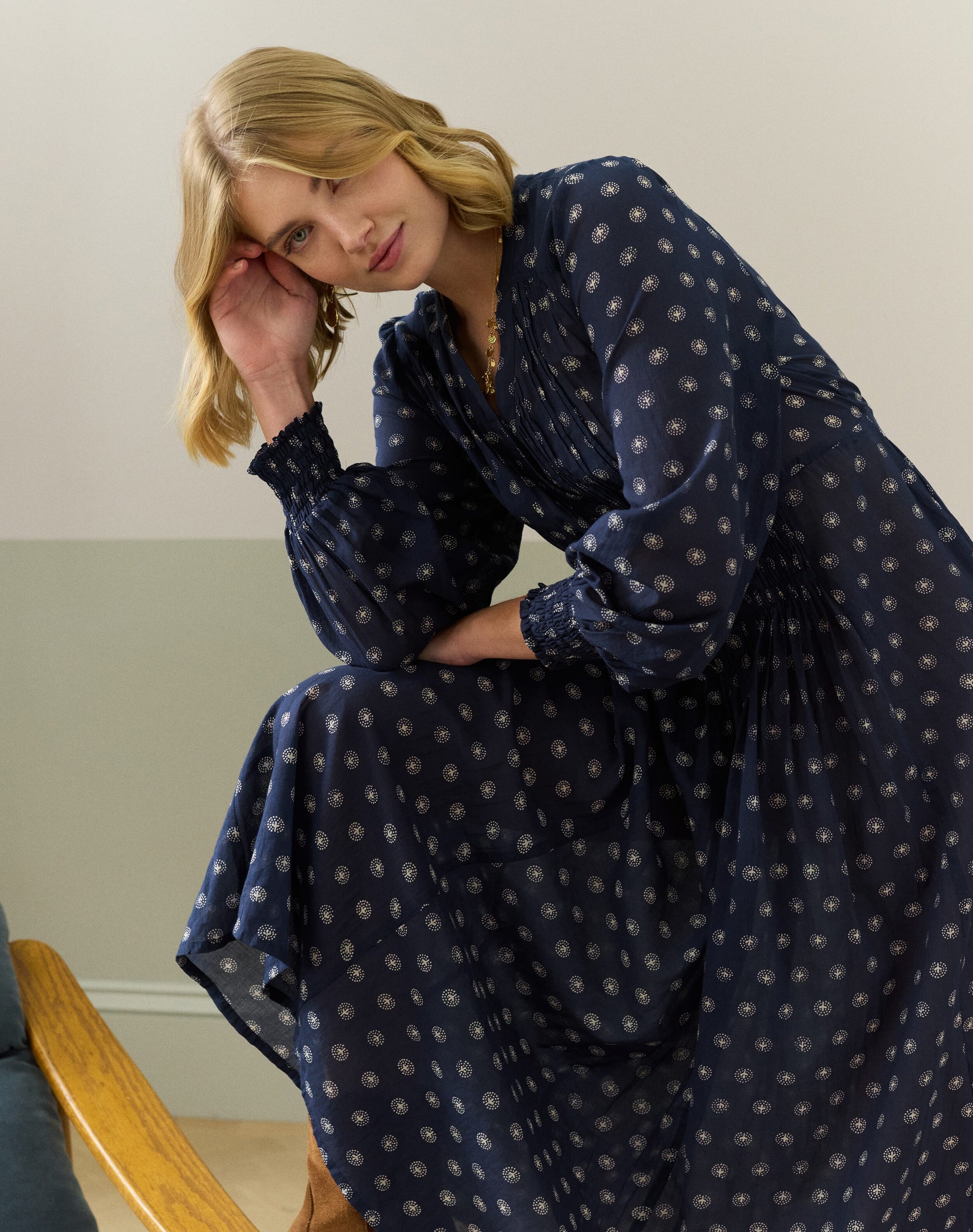 Organic Cotton Pintuck Dress