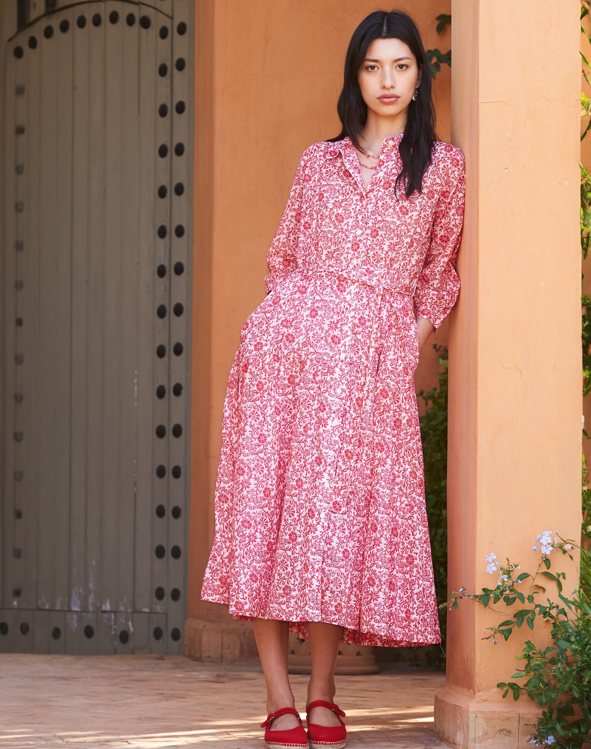 Organic Cotton Voile Shirt Dress