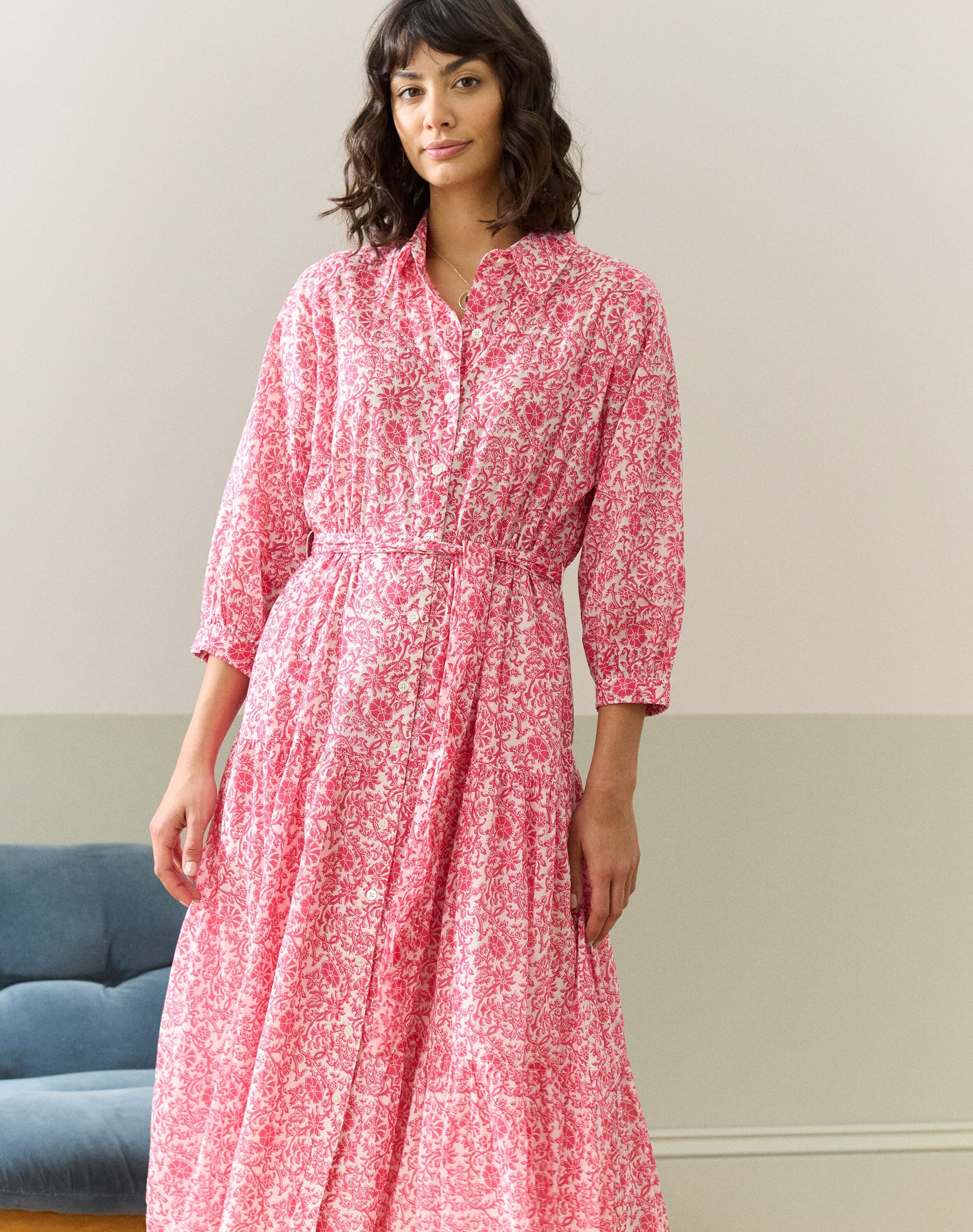 Organic Cotton Voile Shirt Dress