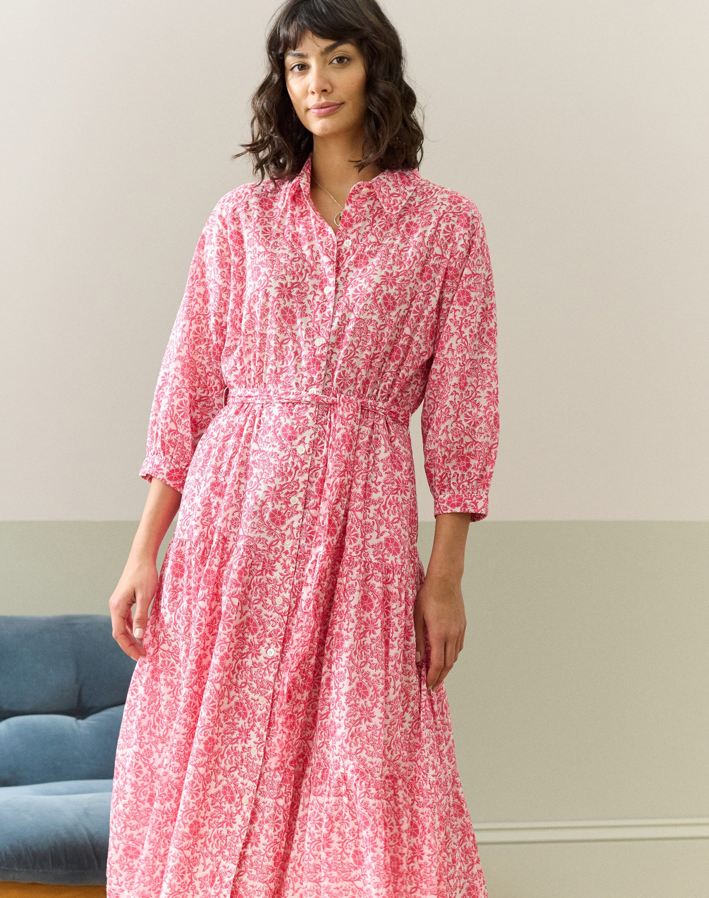 Organic Cotton Voile Shirt Dress