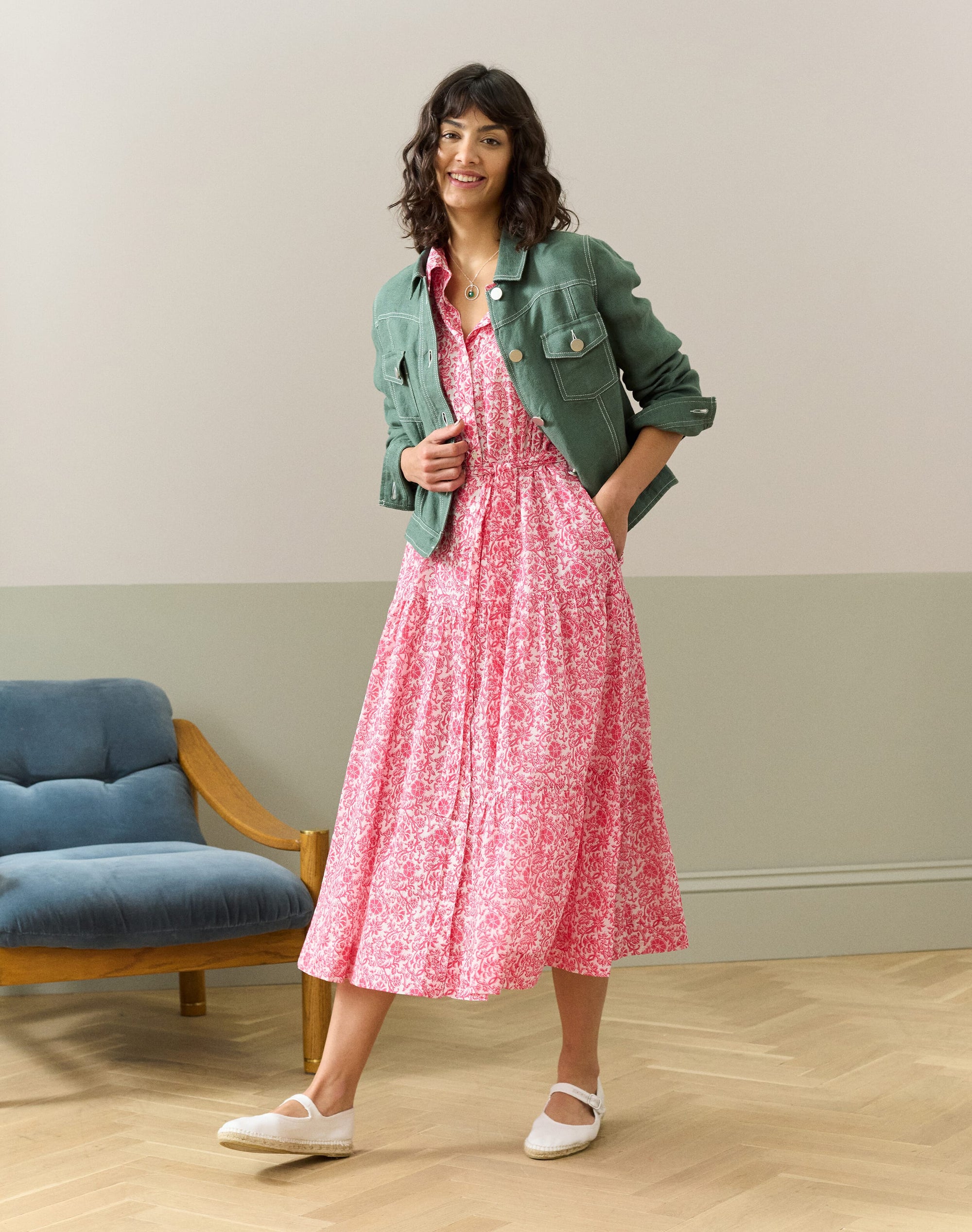 Organic Cotton Voile Shirt Dress