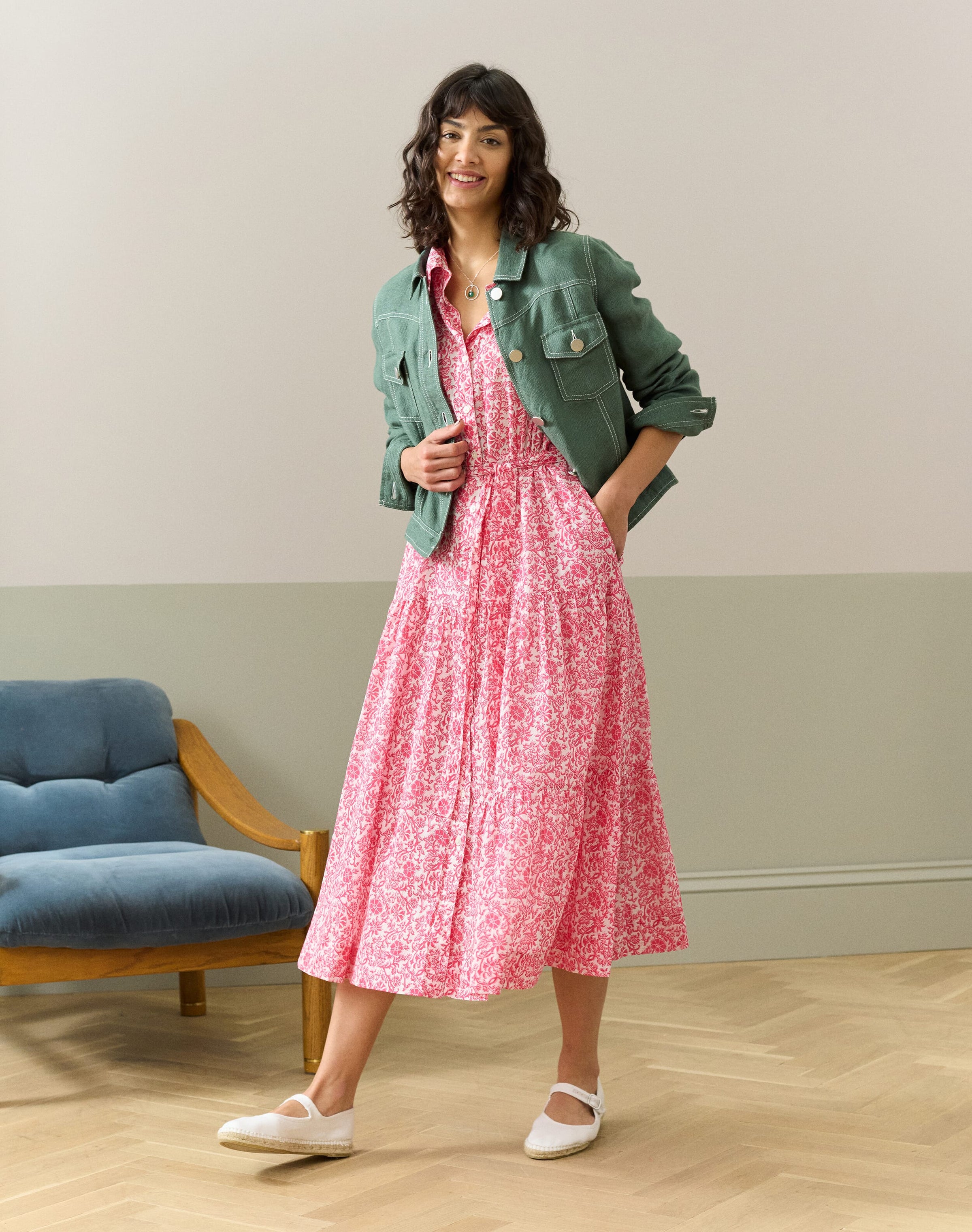 Organic Cotton Voile Shirt Dress