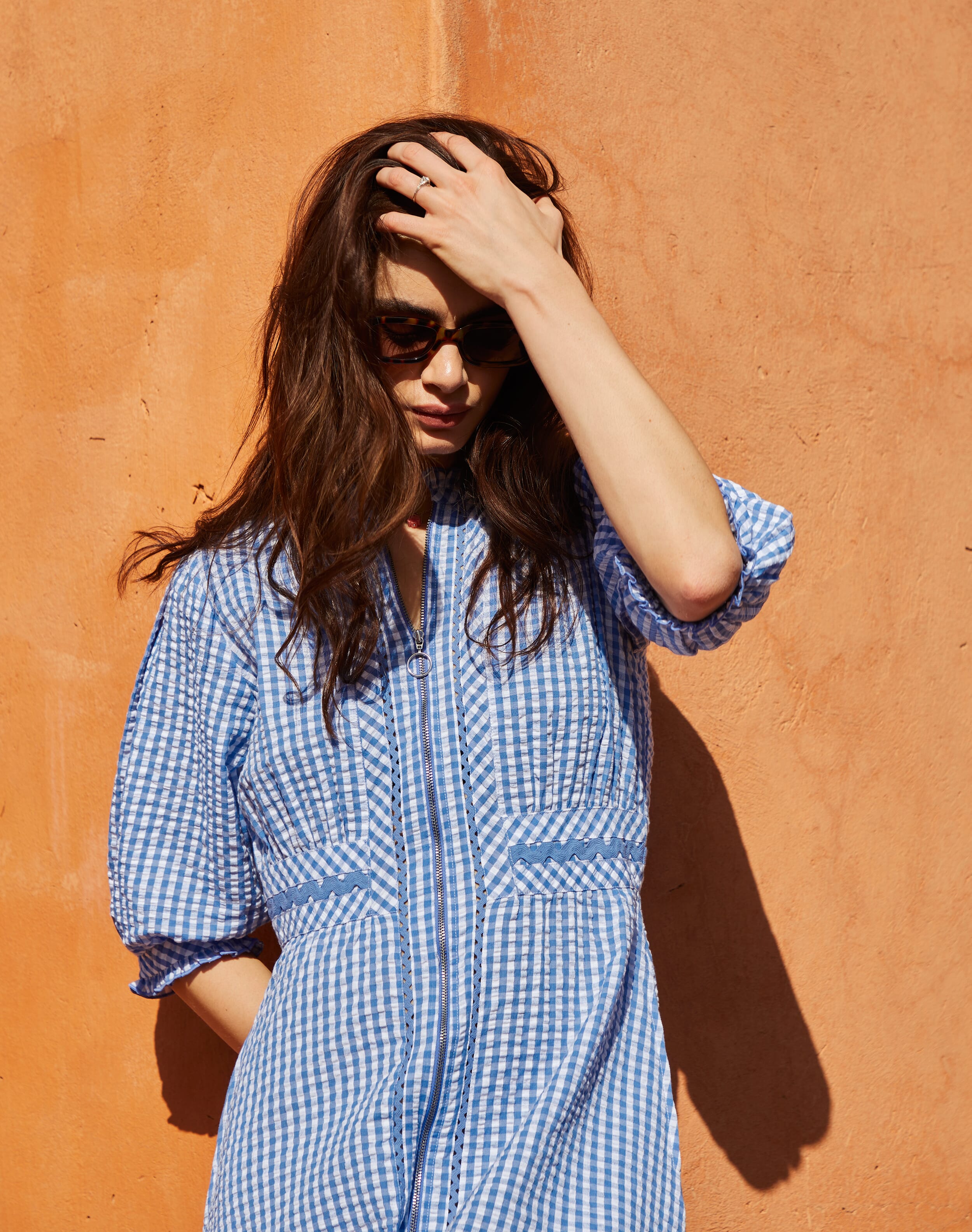 Cotton Gingham Ric Rac Dress