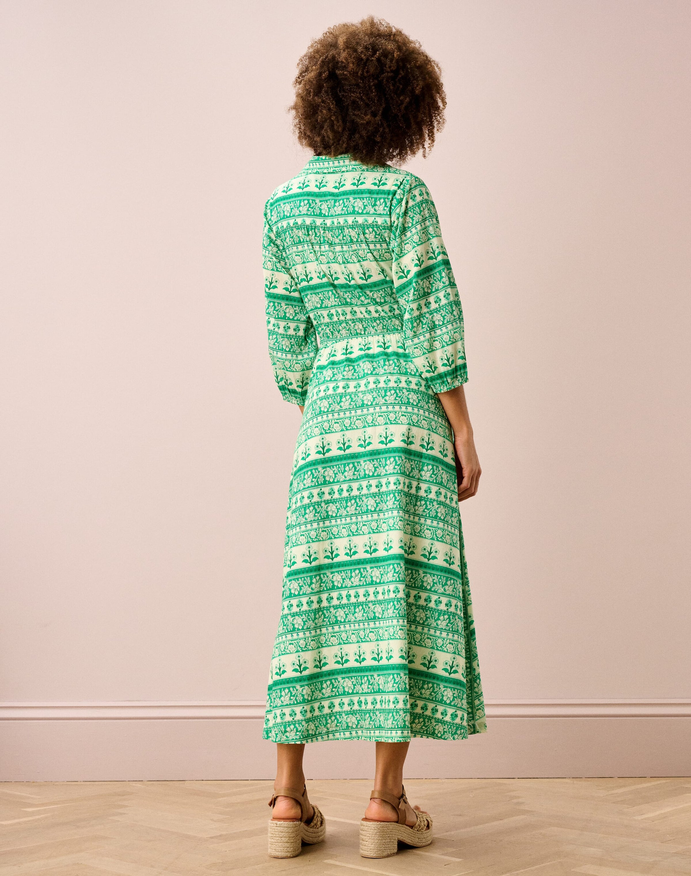 Organic Cotton Folk Stripe Shirt Dress