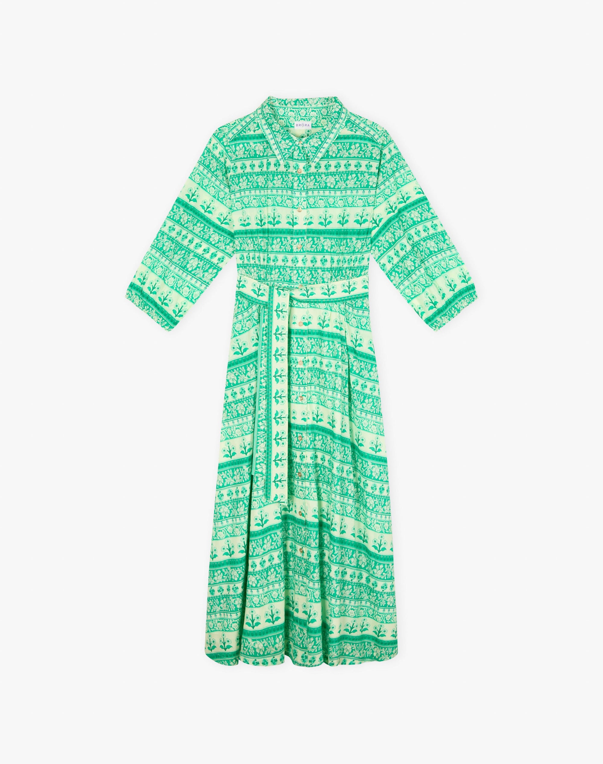 Organic Cotton Folk Stripe Shirt Dress