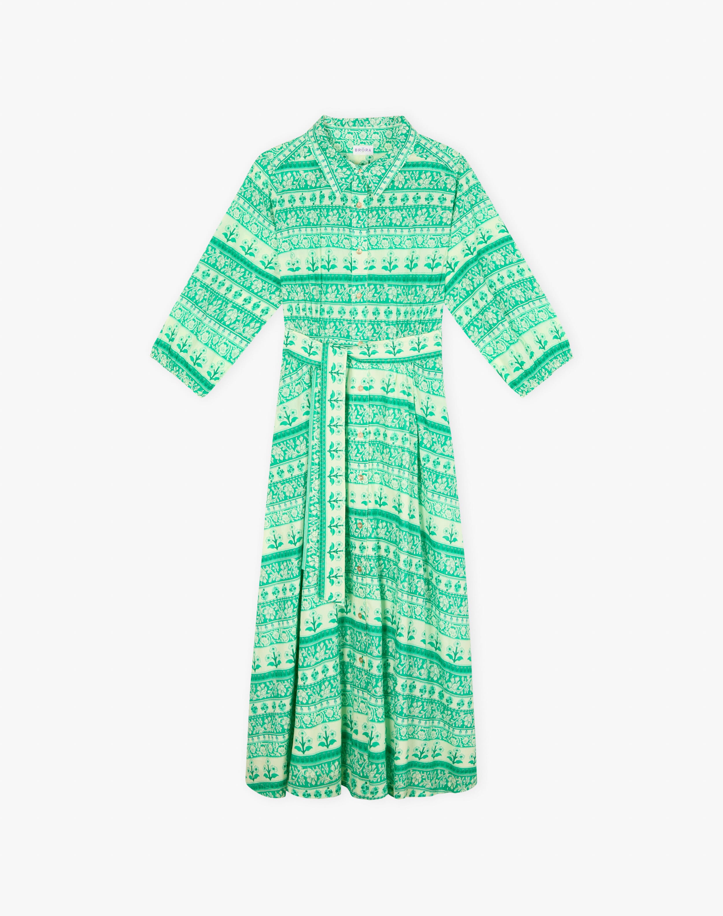 Organic Cotton Folk Stripe Shirt Dress