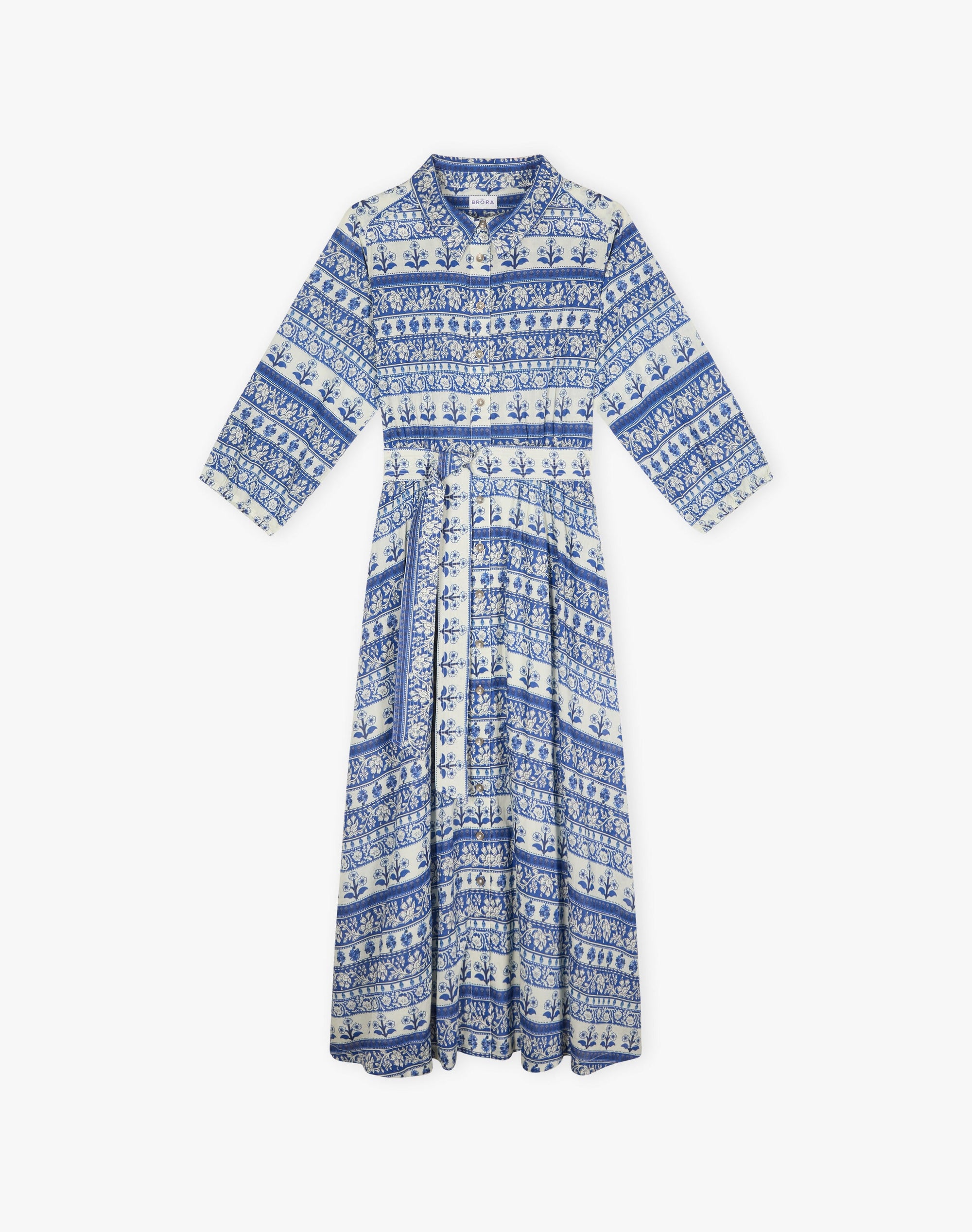 Organic Cotton Folk Stripe Shirt Dress