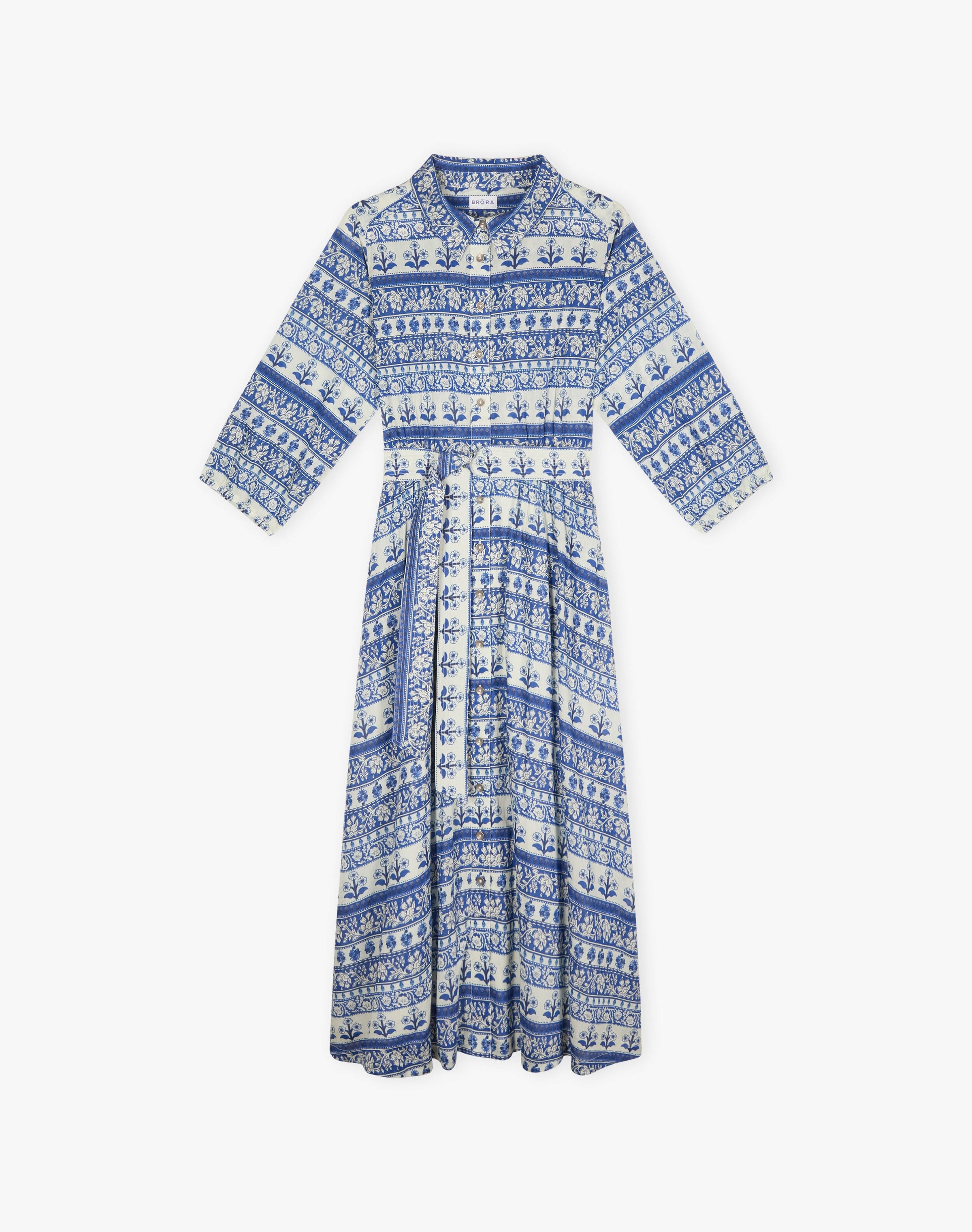 Organic Cotton Folk Stripe Shirt Dress