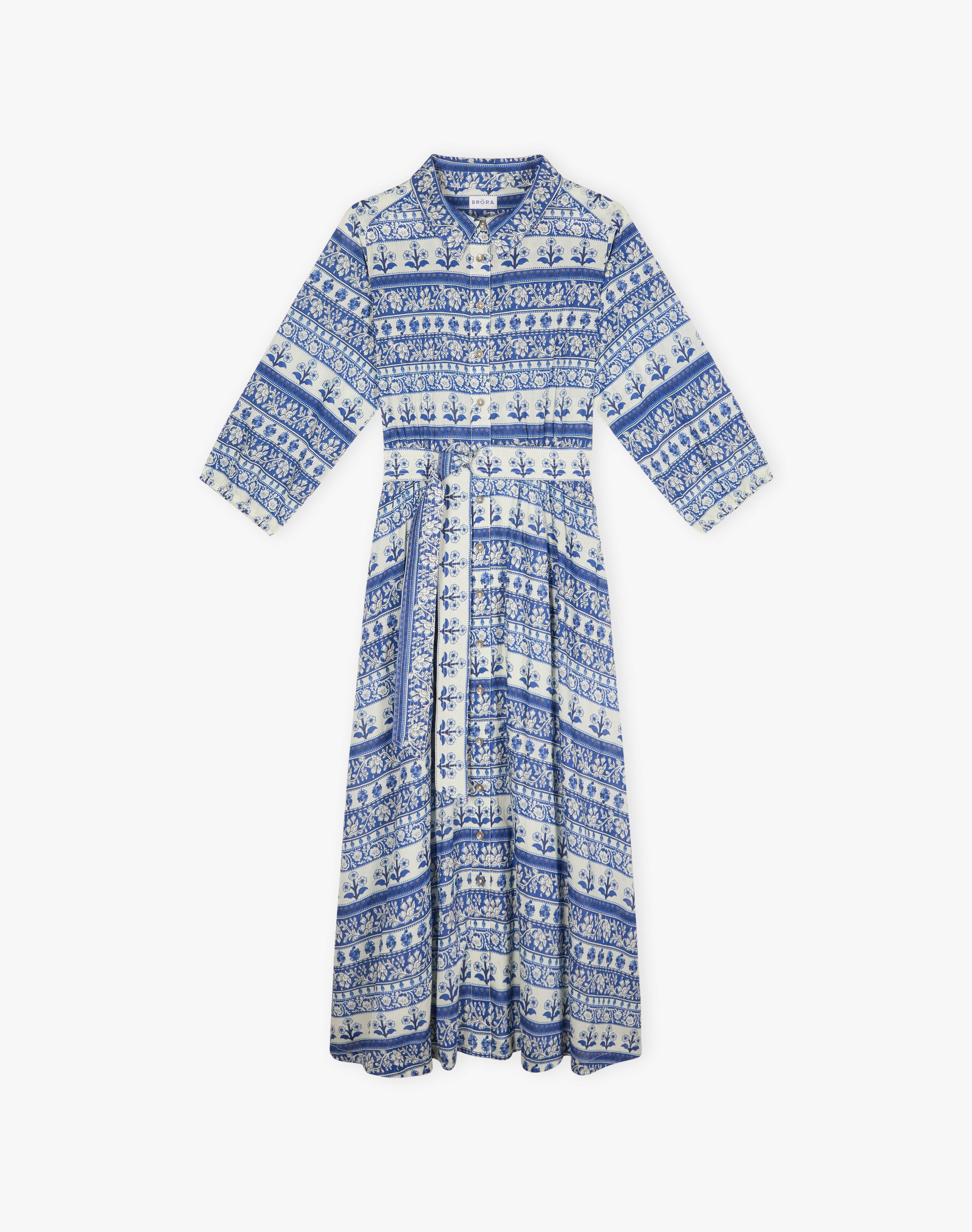 Organic Cotton Folk Stripe Shirt Dress