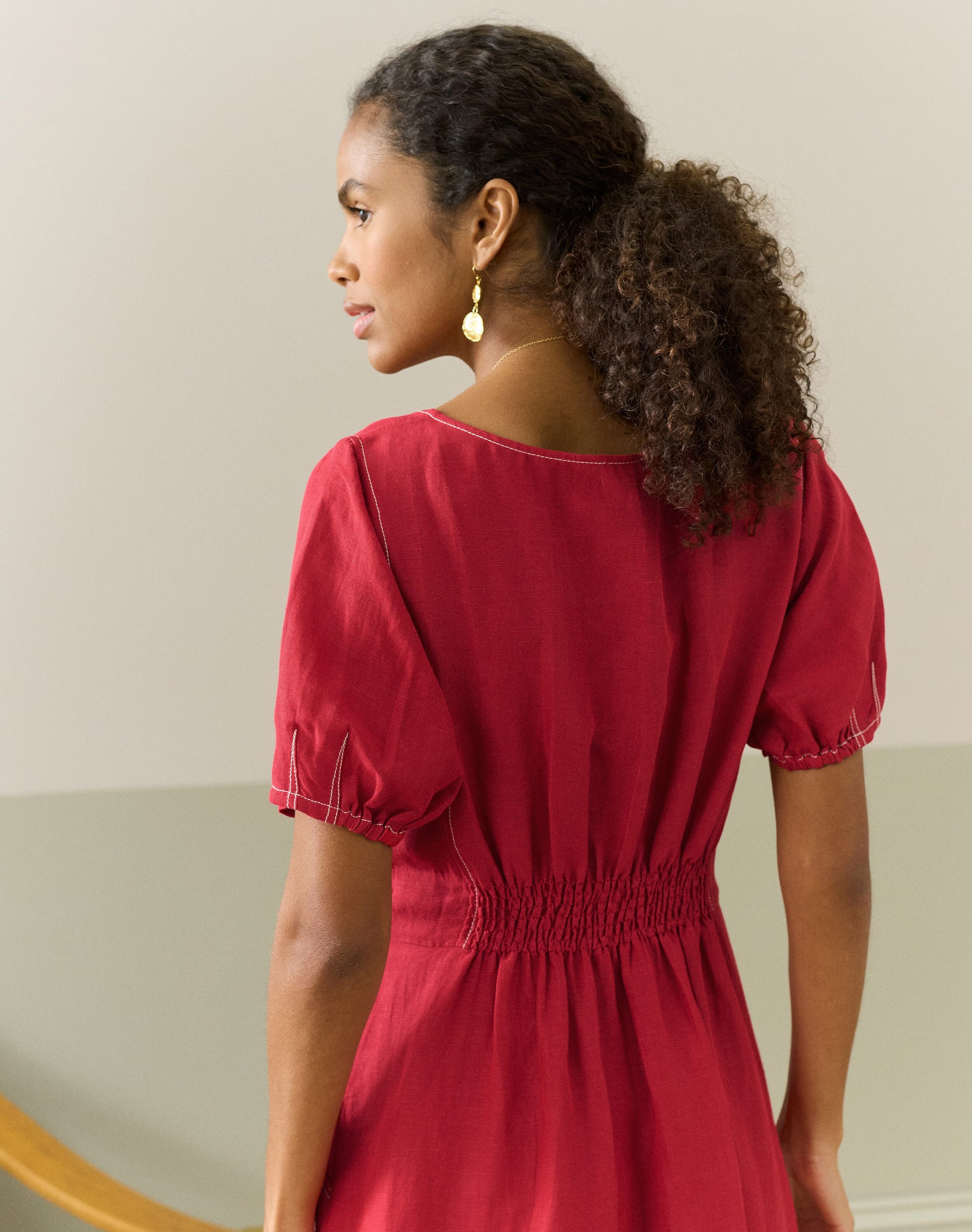 Top Stitch Utility Shirt Dress