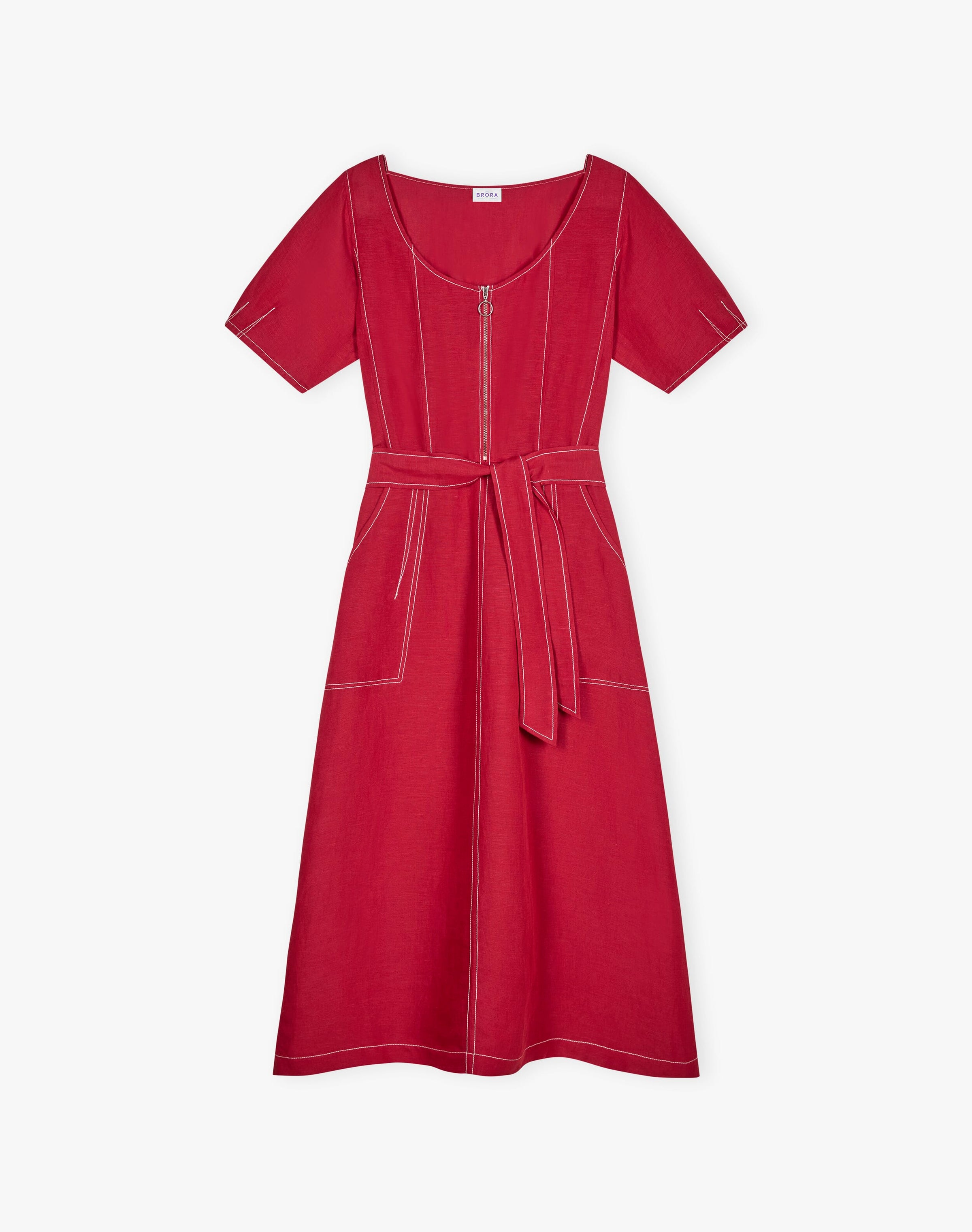 Top Stitch Utility Shirt Dress