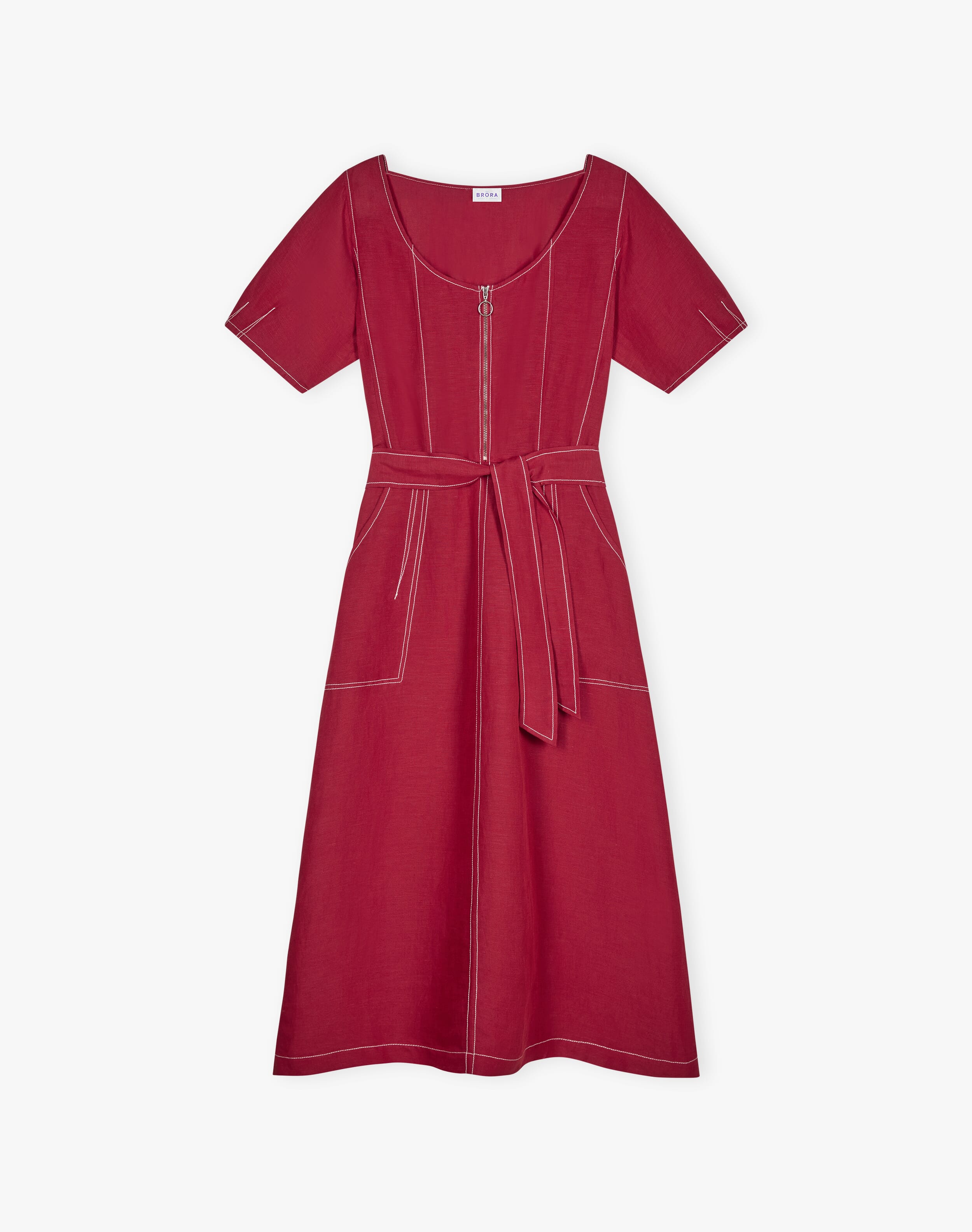 Top Stitch Utility Shirt Dress