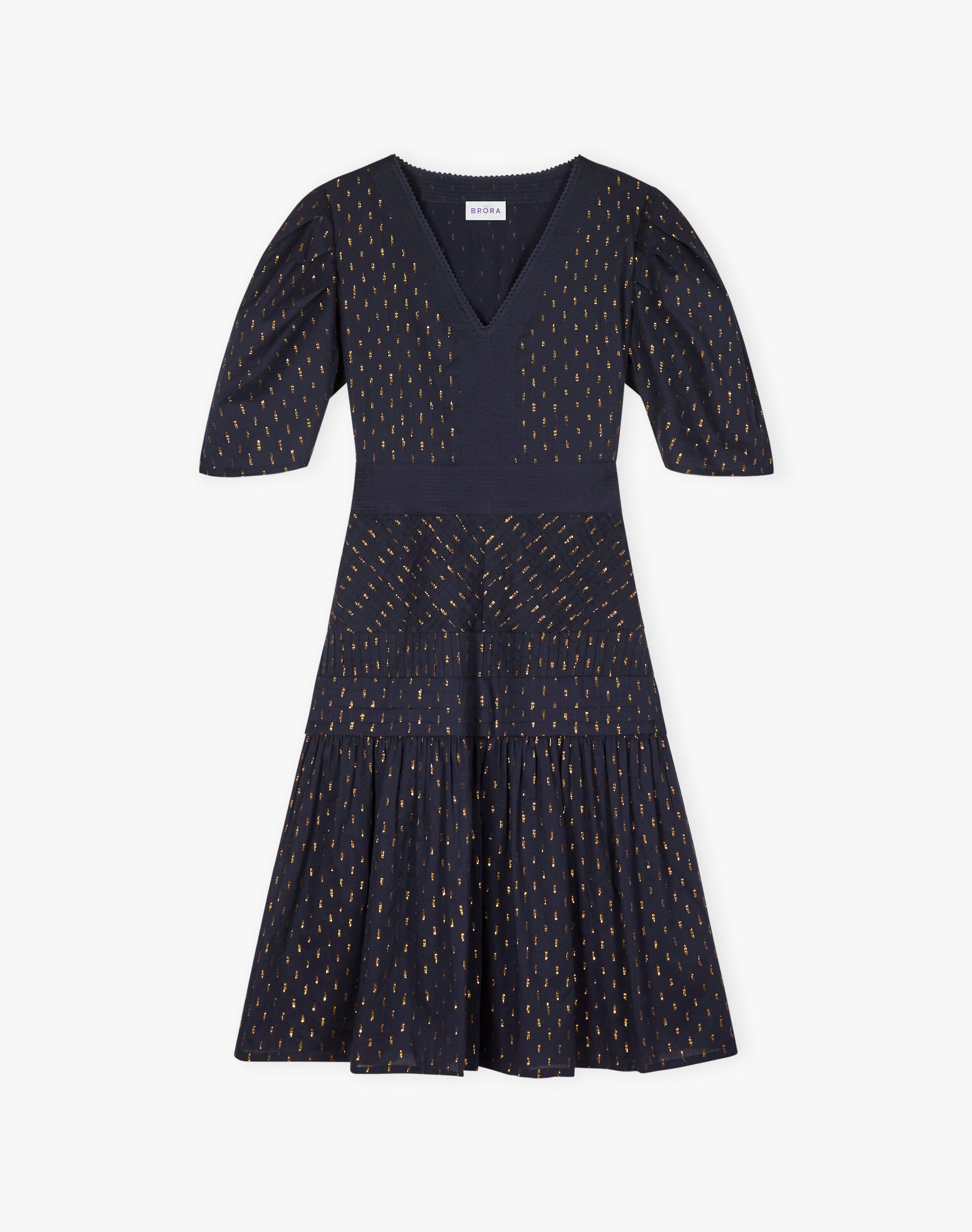Cotton Metallic Dobby Dress