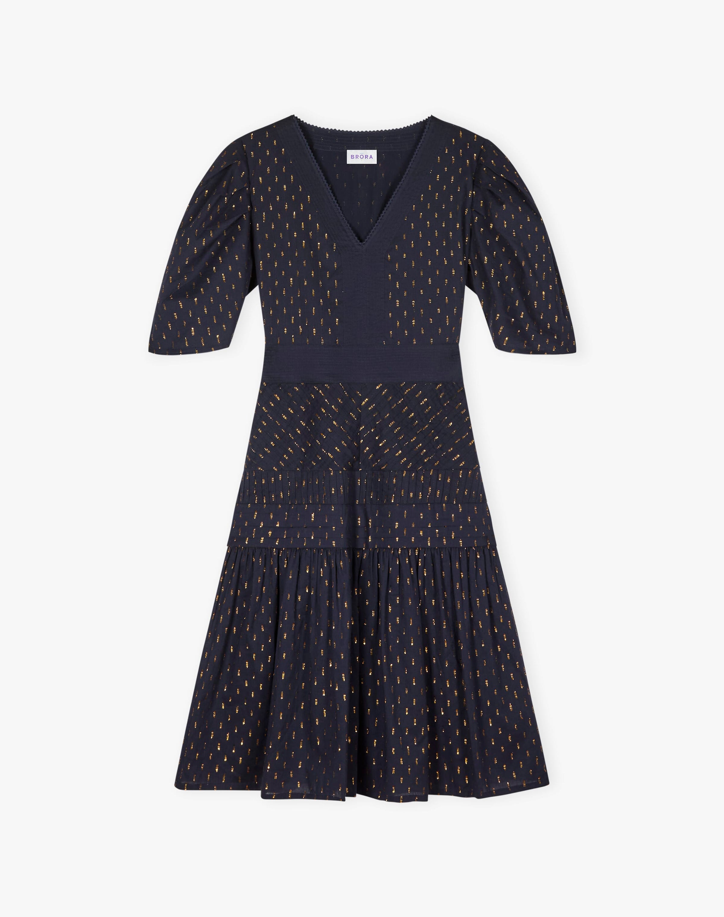 Cotton Metallic Dobby Dress