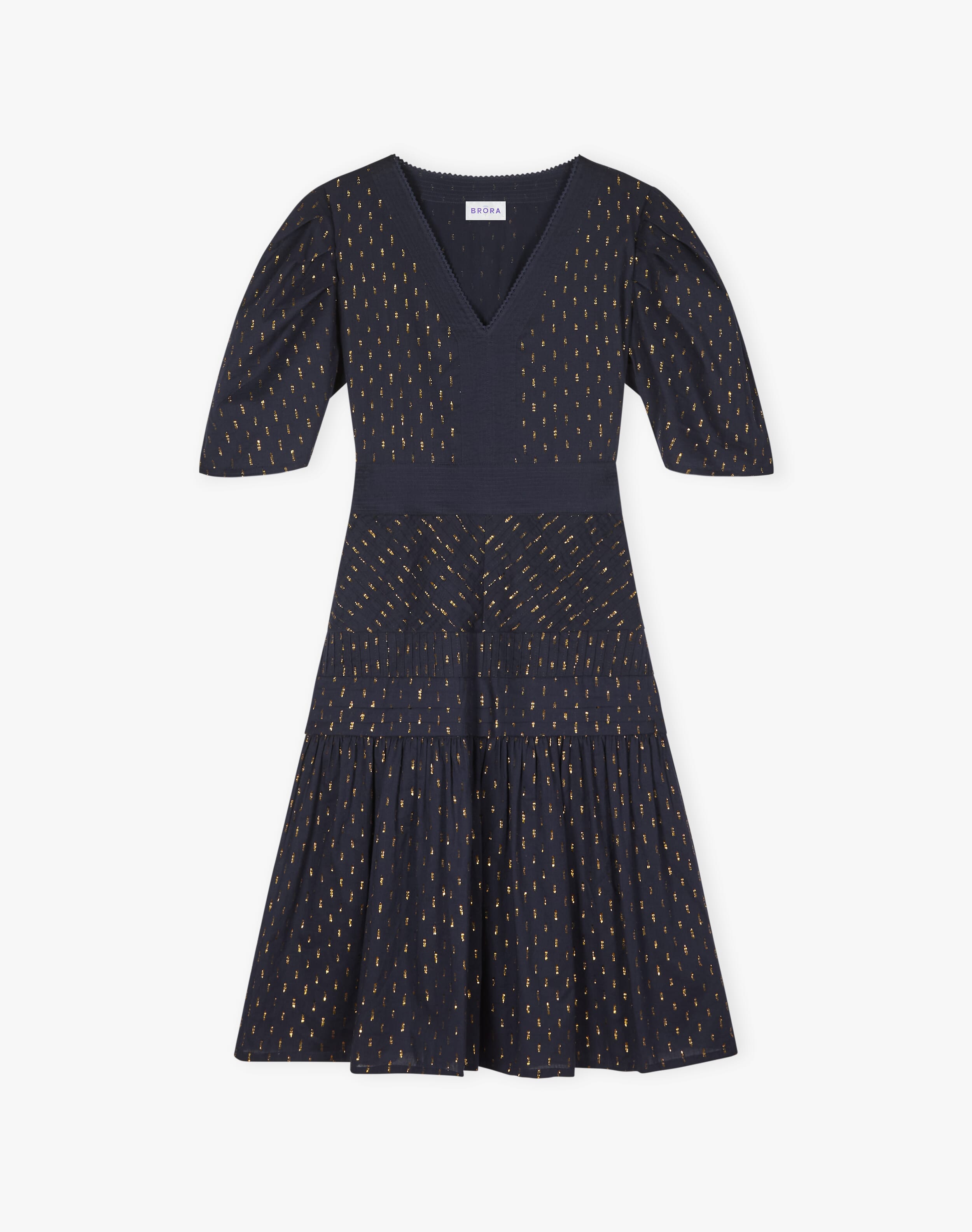 Cotton Metallic Dobby Dress