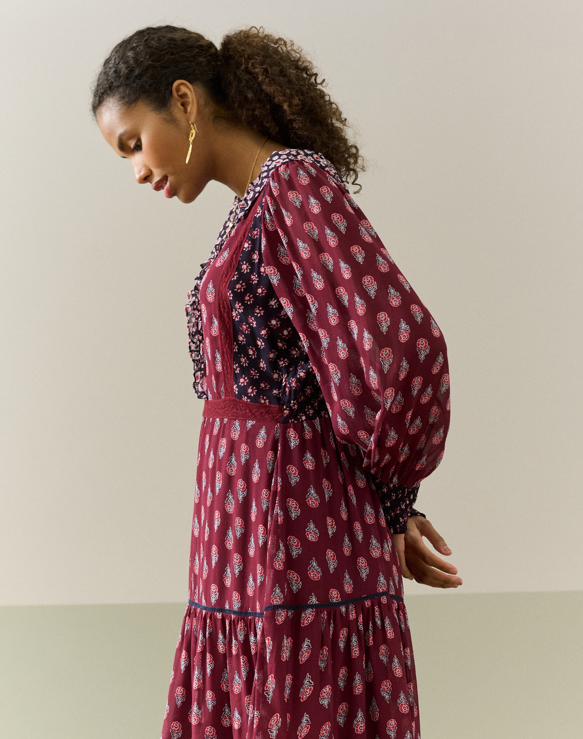 Silk Patchwork Dress