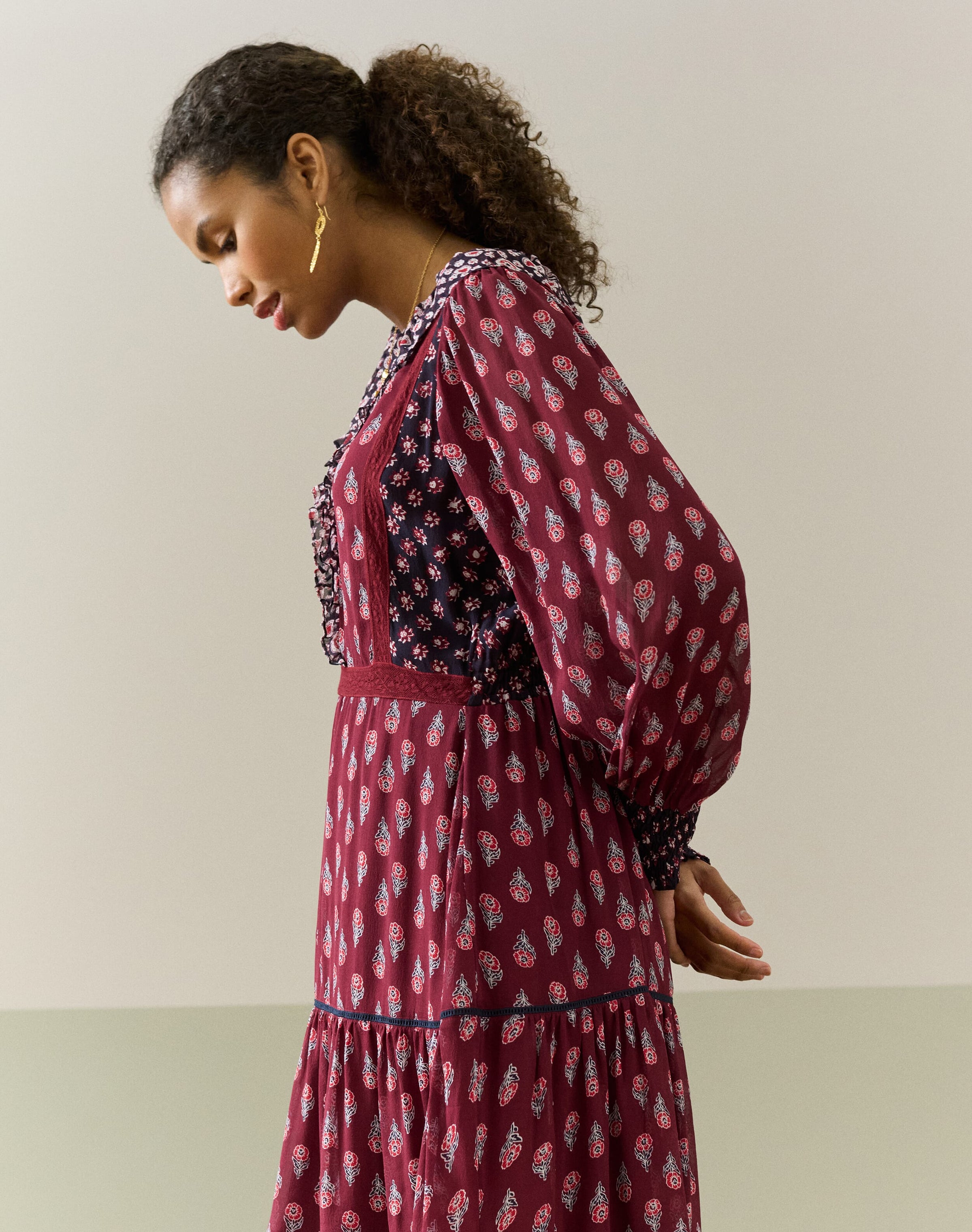 Silk Patchwork Dress