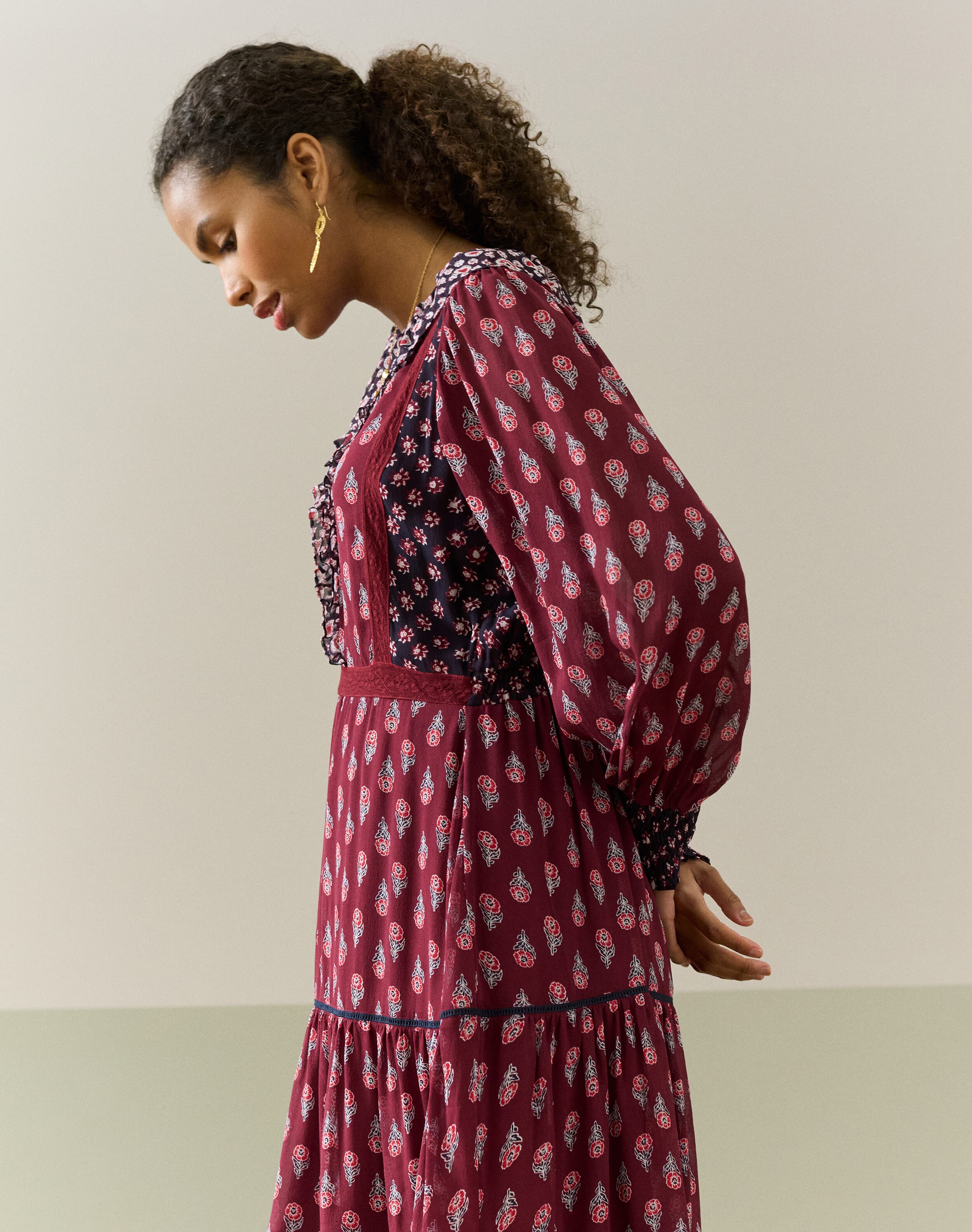 Silk Patchwork Dress