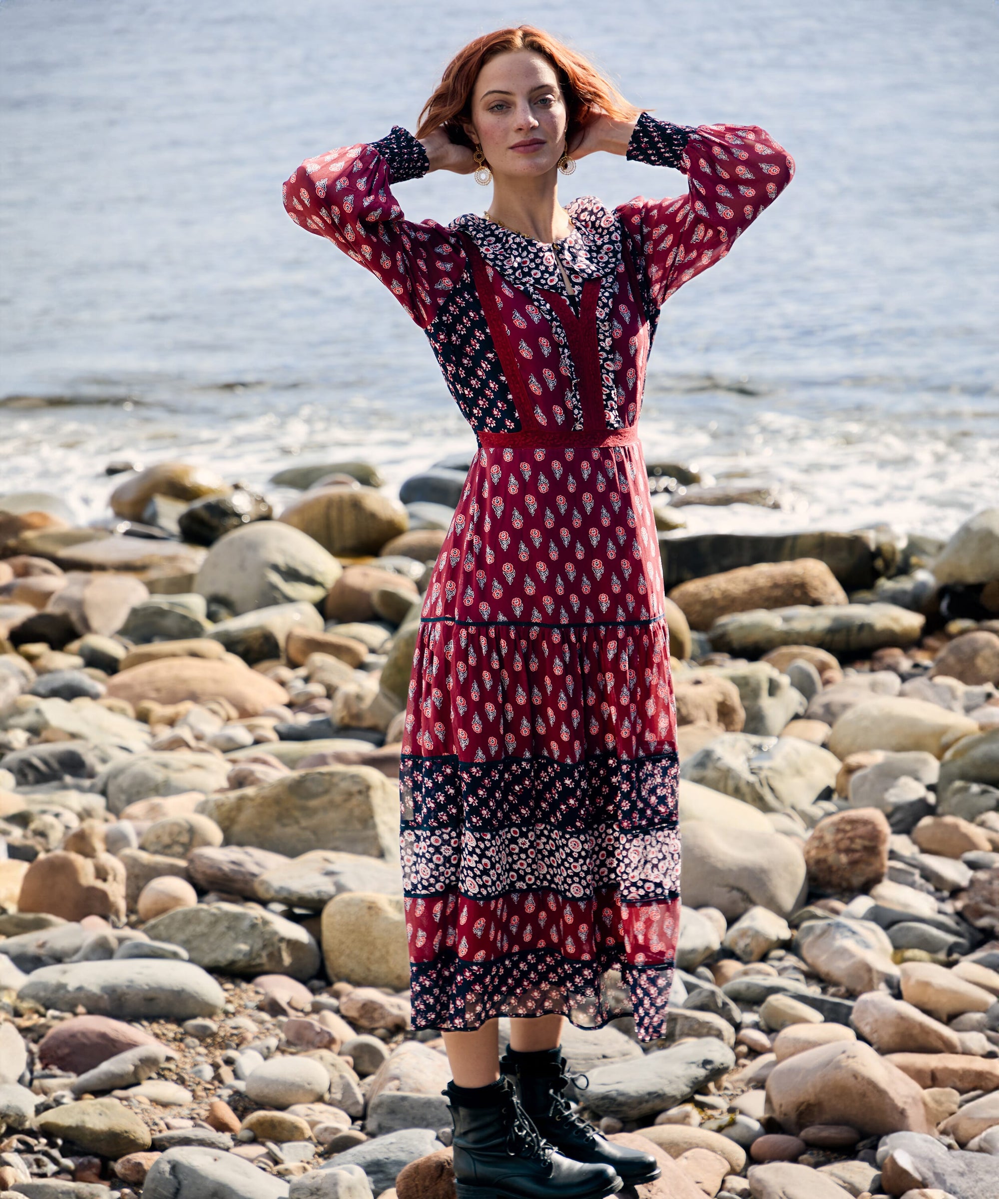 Silk Patchwork Dress