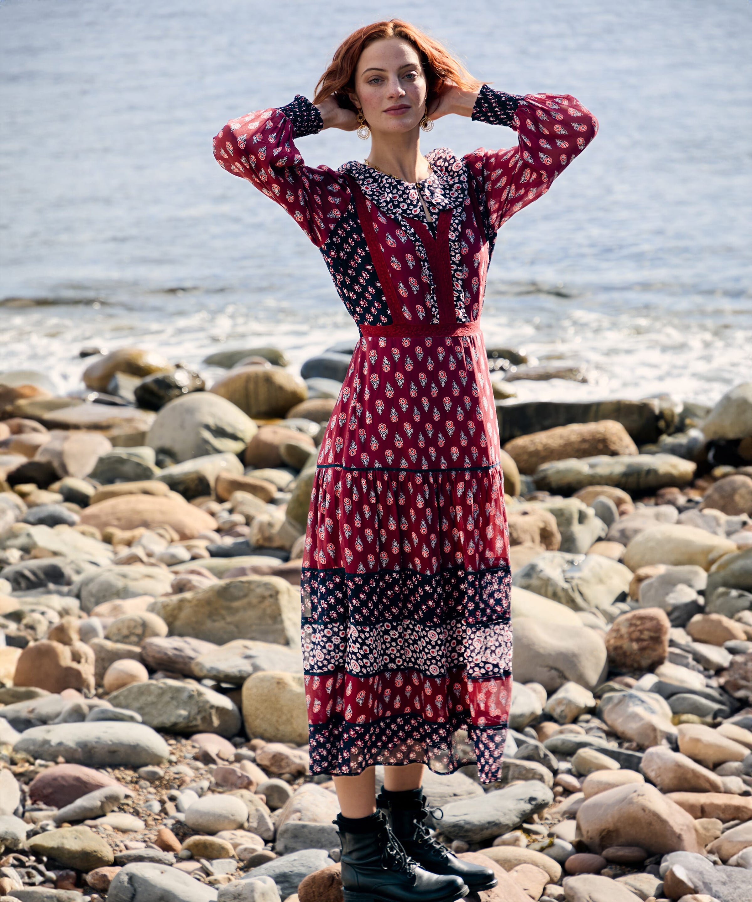 Silk Patchwork Dress