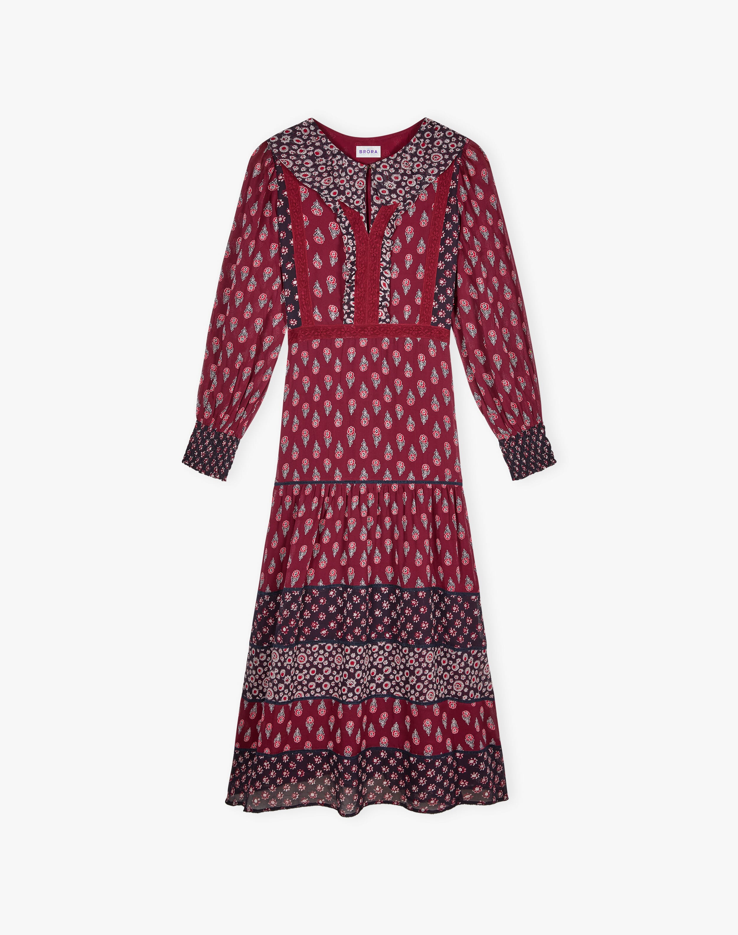 Silk Patchwork Dress