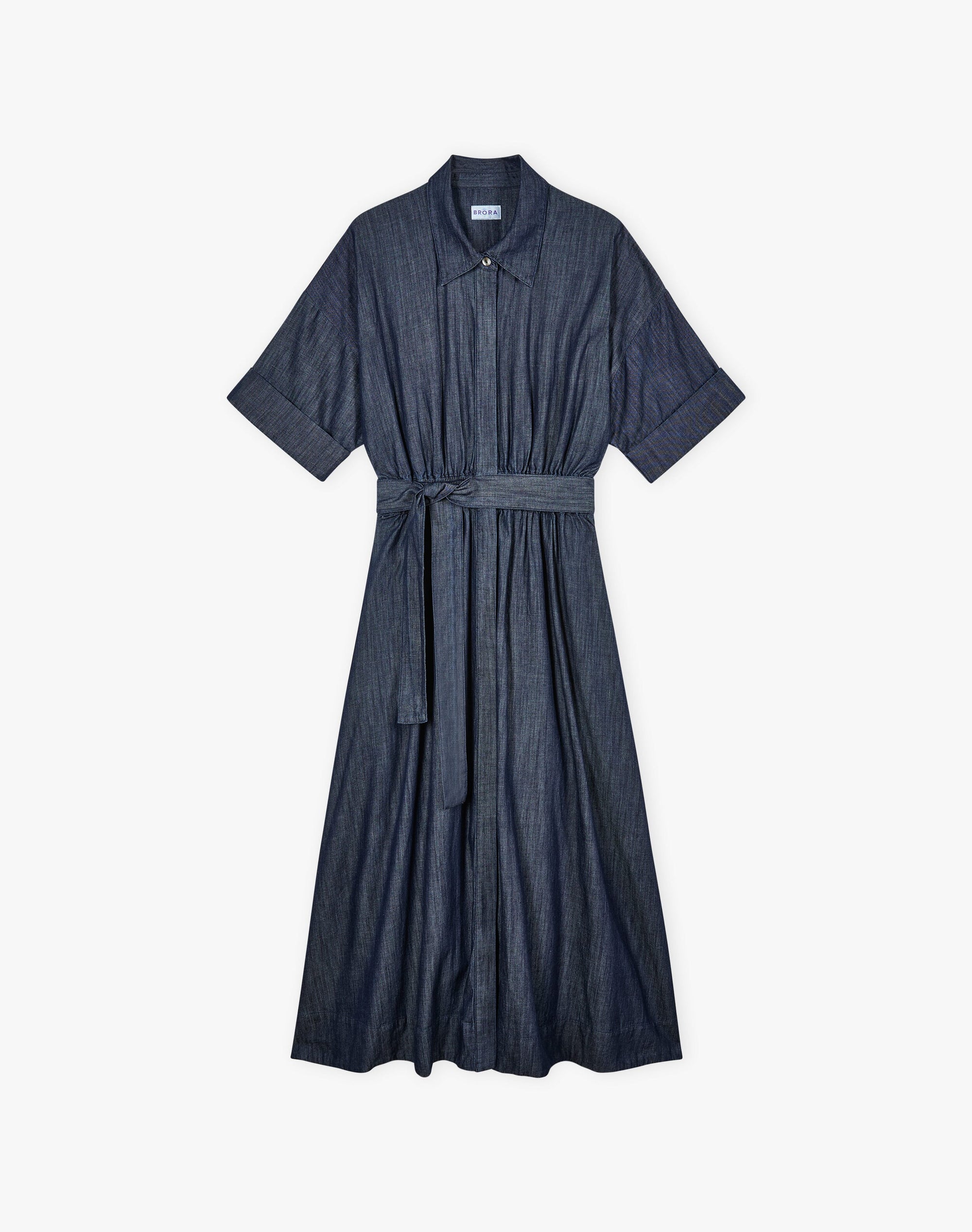 Cotton Denim Shirt Dress