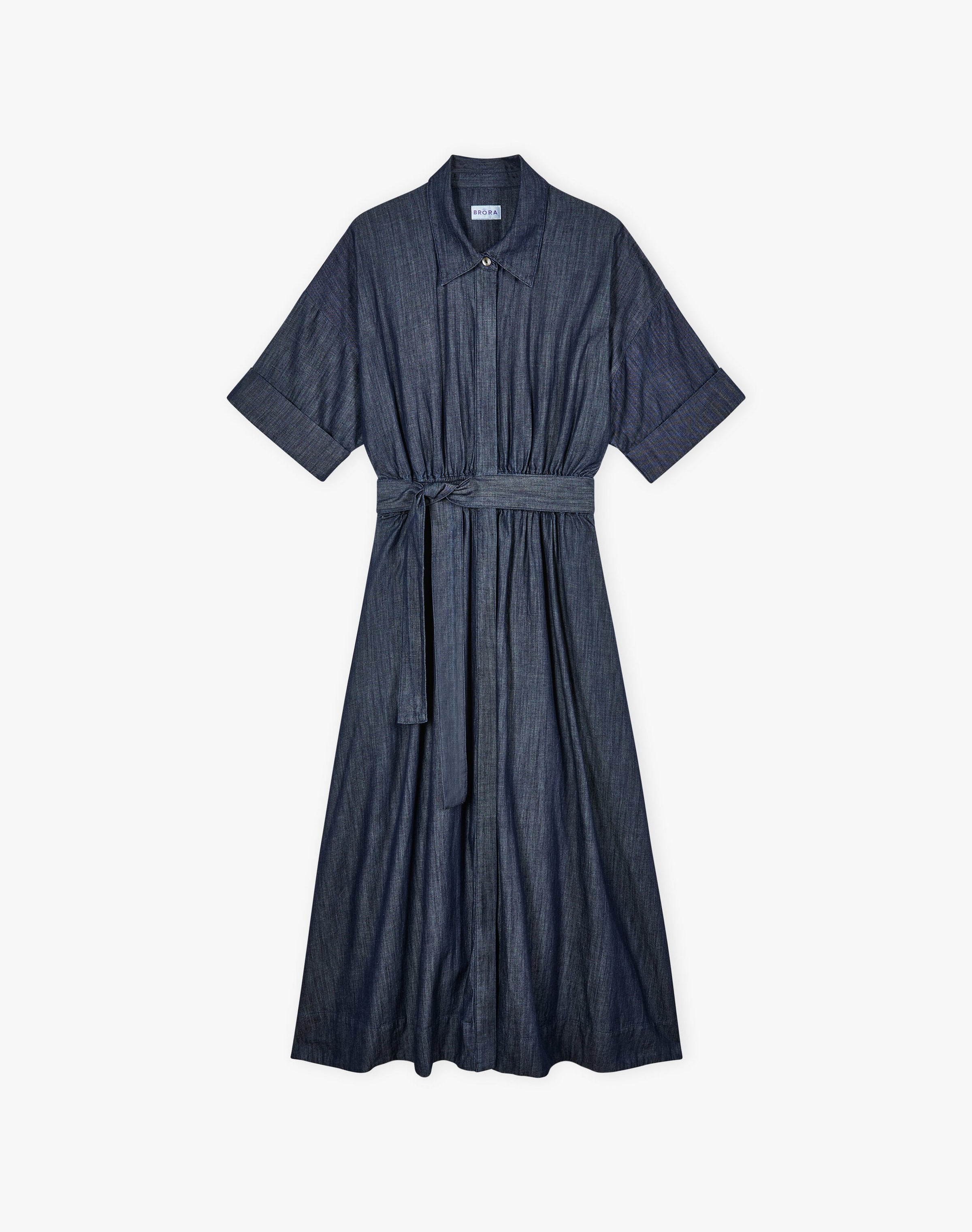 Cotton Denim Shirt Dress